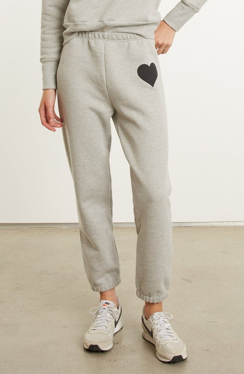 HEATHER GREY HEART SWEATPANTS 3