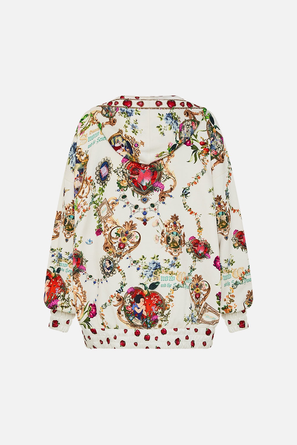 SILK HEM BAND BOYFRIEND HOODIE JUST ONE BITE SNOW WHITE - 7