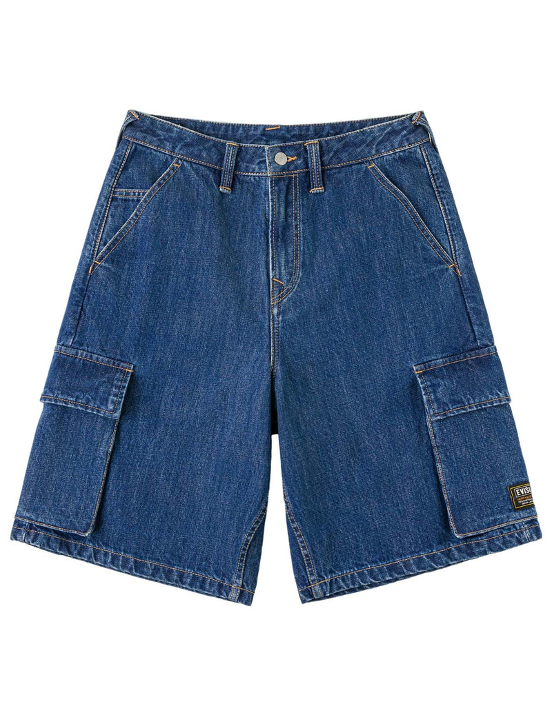 EVISU Multi-Pocket Seagull Dark Indigo Jorts outlook