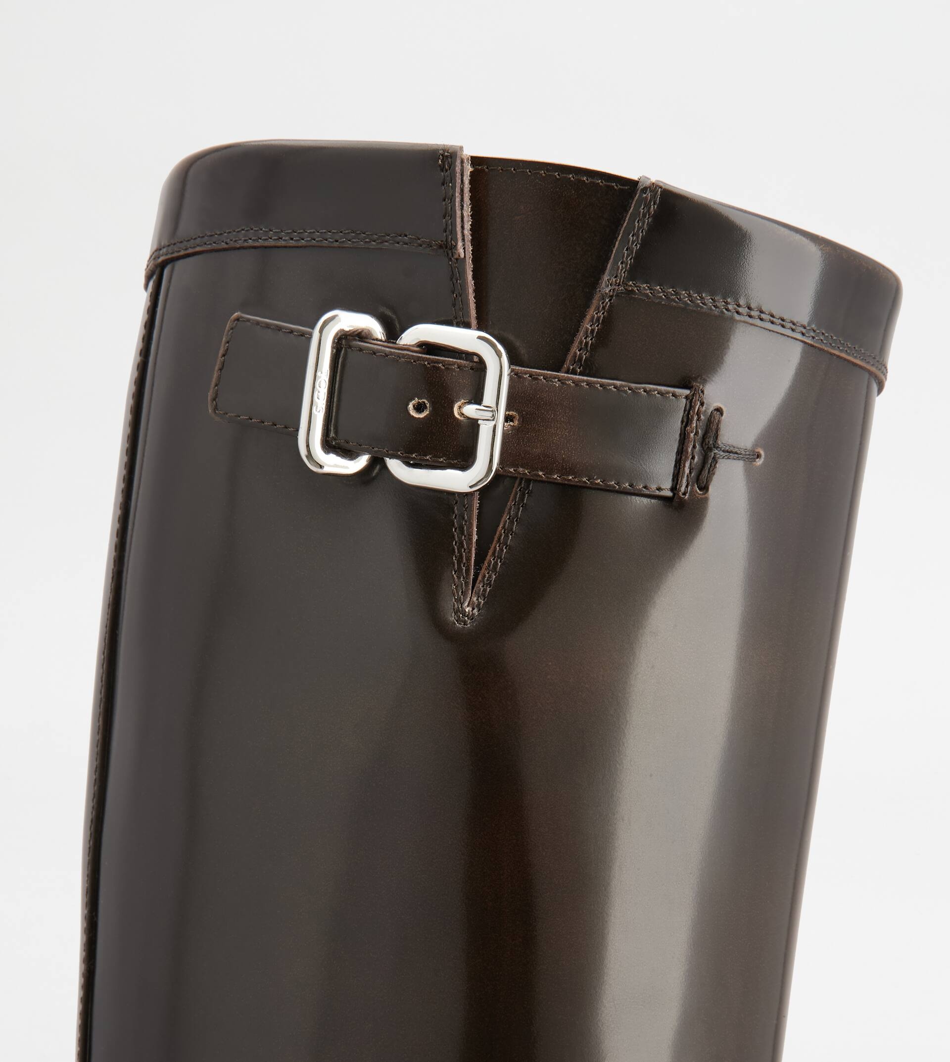 BOOTS IN LEATHER - BROWN - 6