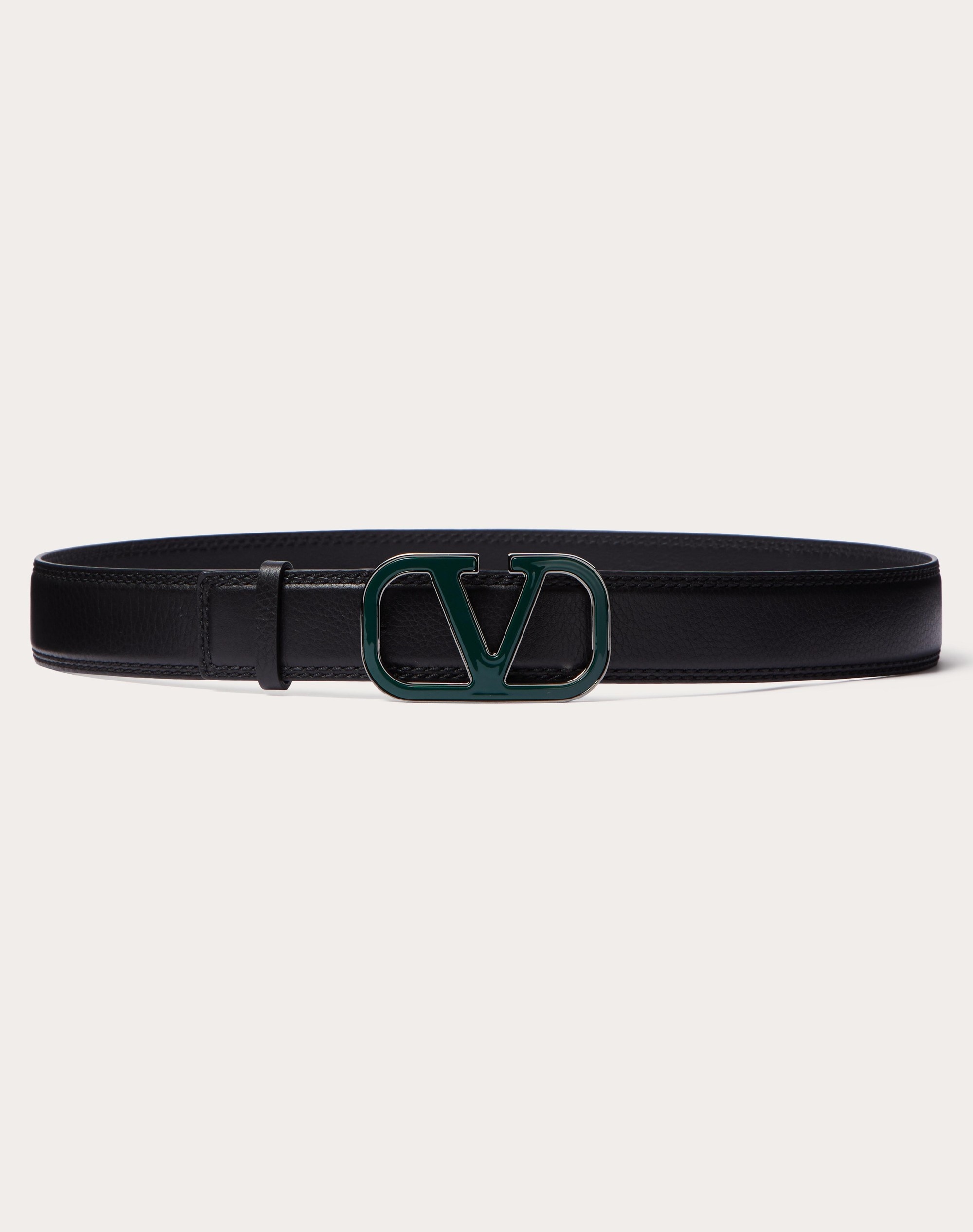 VLOGO SIGNATURE BELT IN ELK PRINT CALFSKIN 35 MM - 1