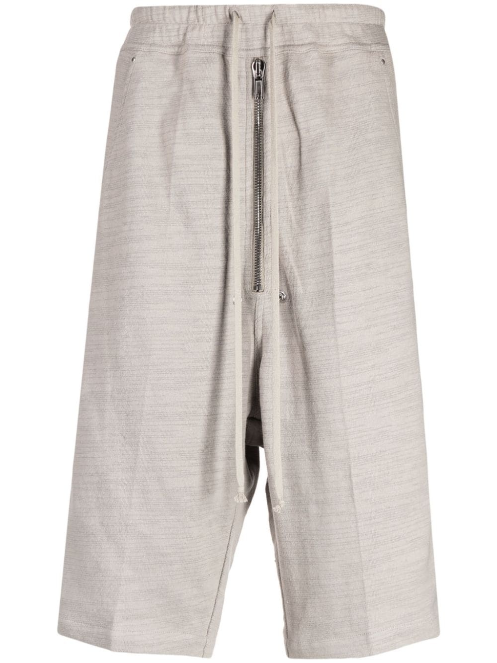 eyelet-detailing drop-crotch shorts - 1