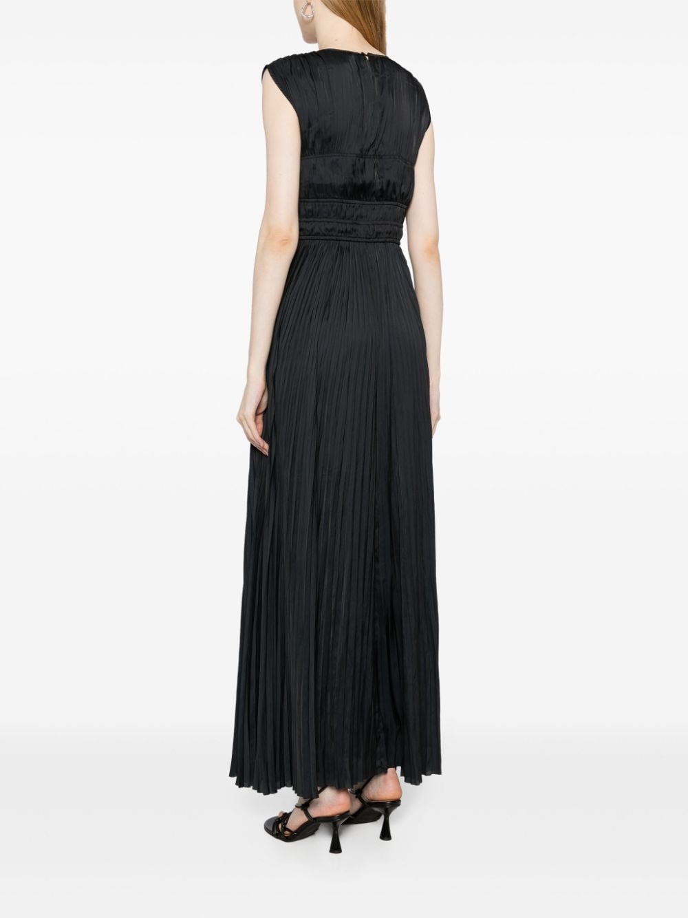 Delia plissÃ© satin gown dress - 4