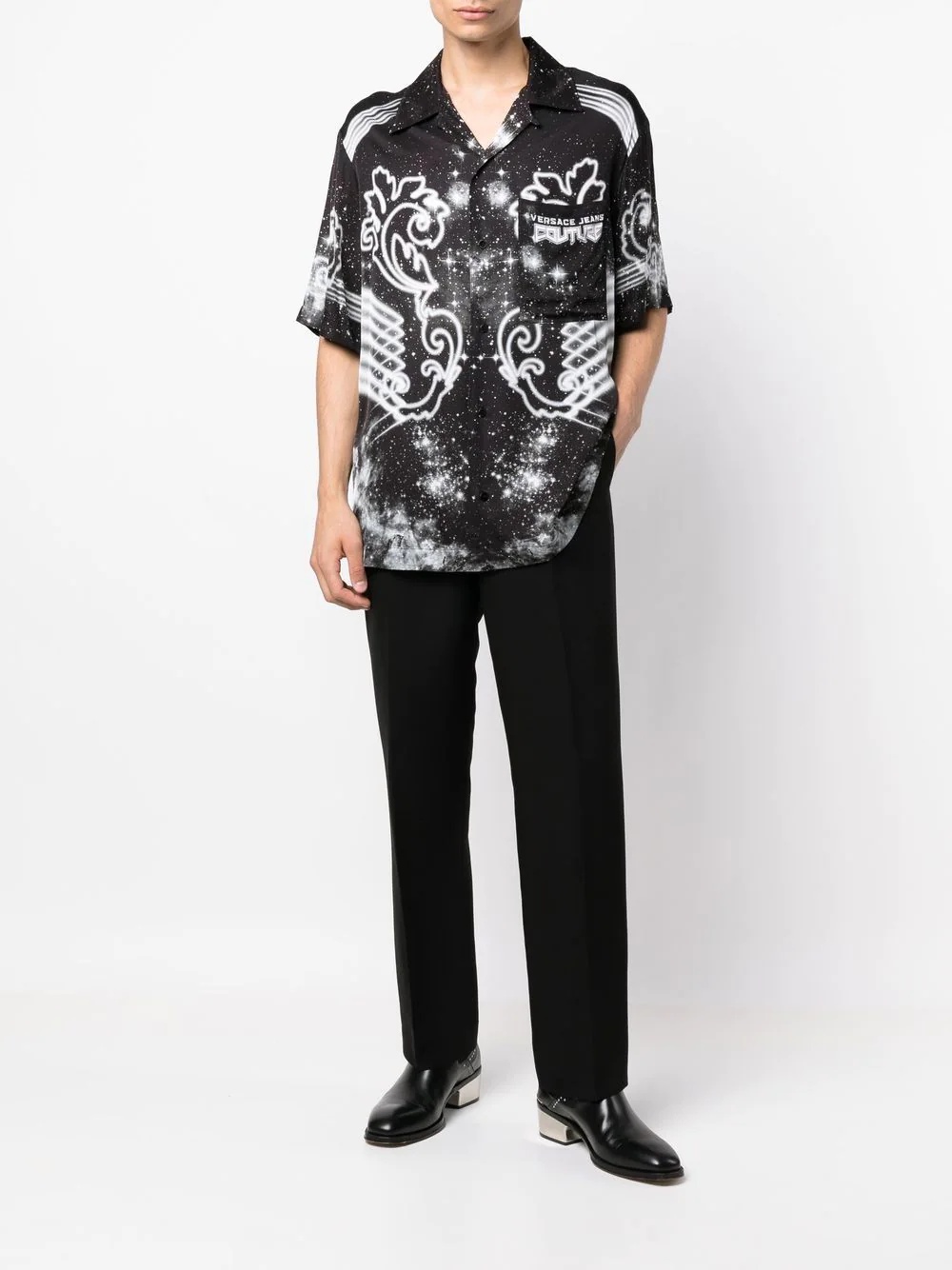 galaxy baroque-print shirt - 2