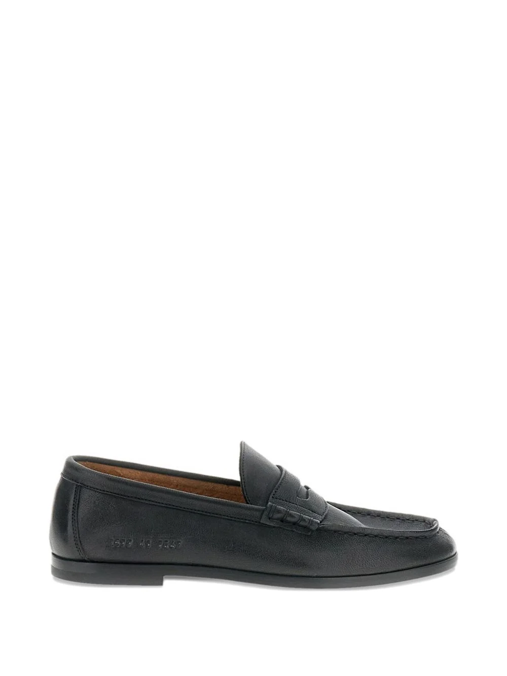 strap leather loafers - 1