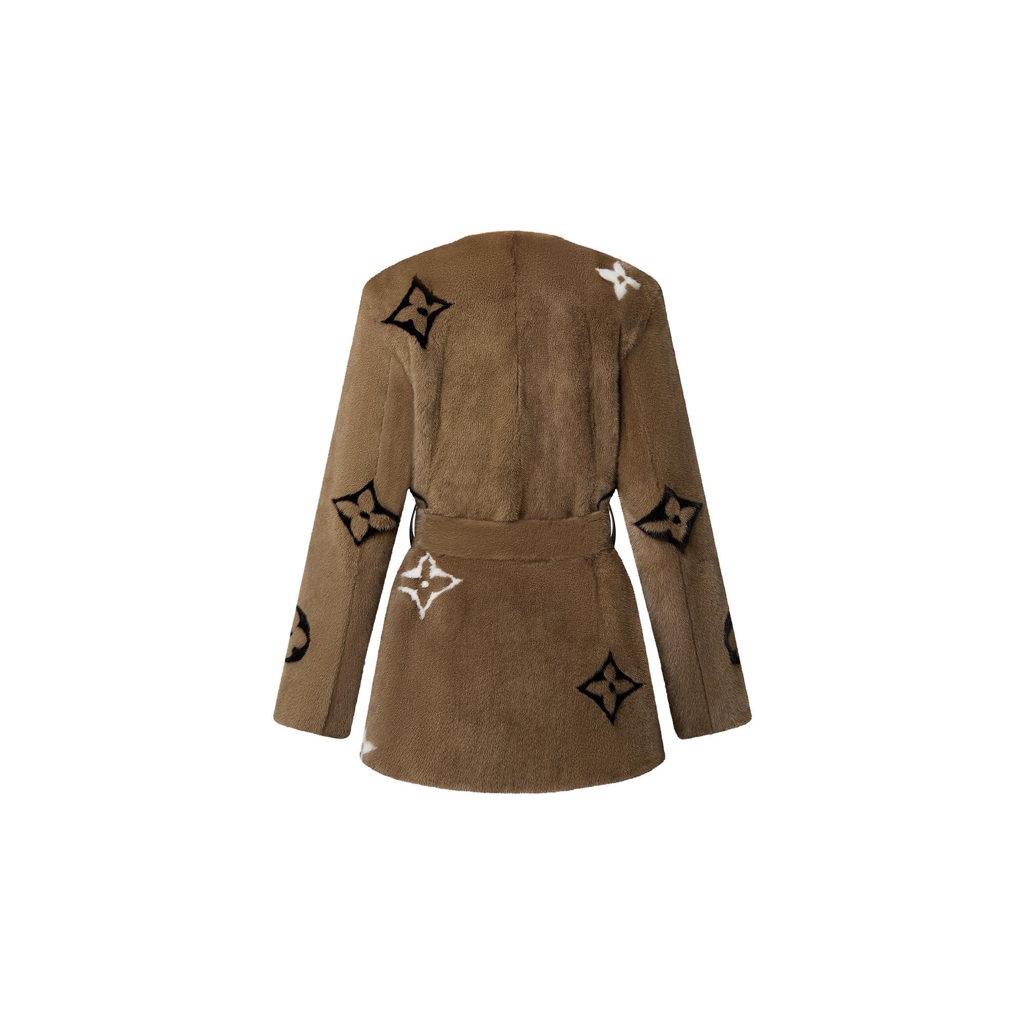 Louis Vuitton Reversible Signature Hooded Wrap Coat