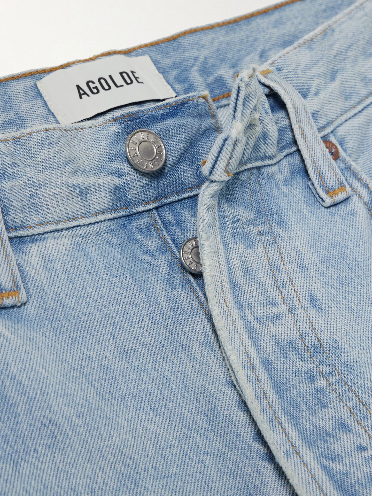 Kelly distressed high-rise straight-leg jeans Mid denim - 5