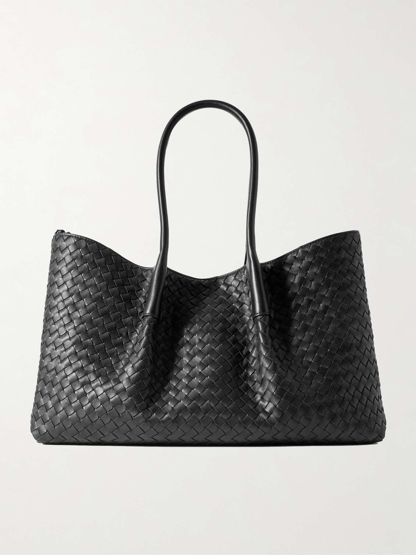 【関税&送料込】Bottega Veneta Black Leather Pinacoteca Shop BOTTEGA VENETA Pinacoteca small intrecciato leather tote