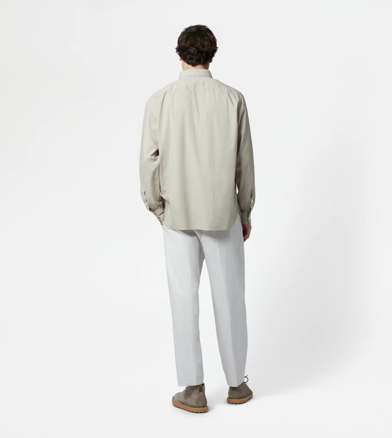 BUTTON DOWN COLLAR SHIRT - BEIGE 3