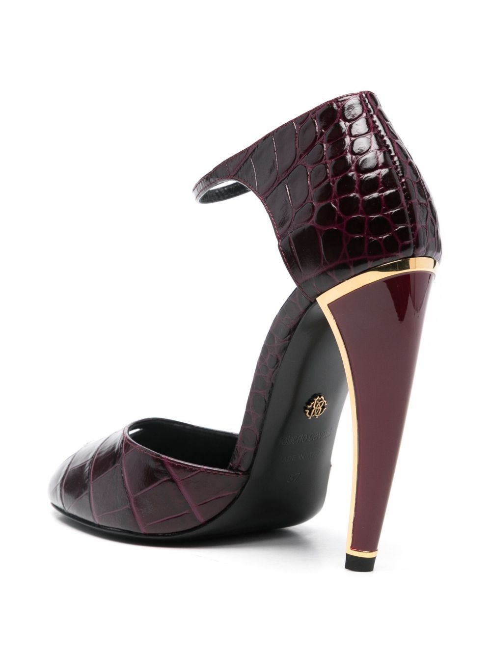 125mm embossed-leather pumps - 3