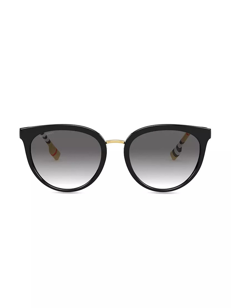 57MM Low Bridge Fit Butterfly Sunglasses - 1