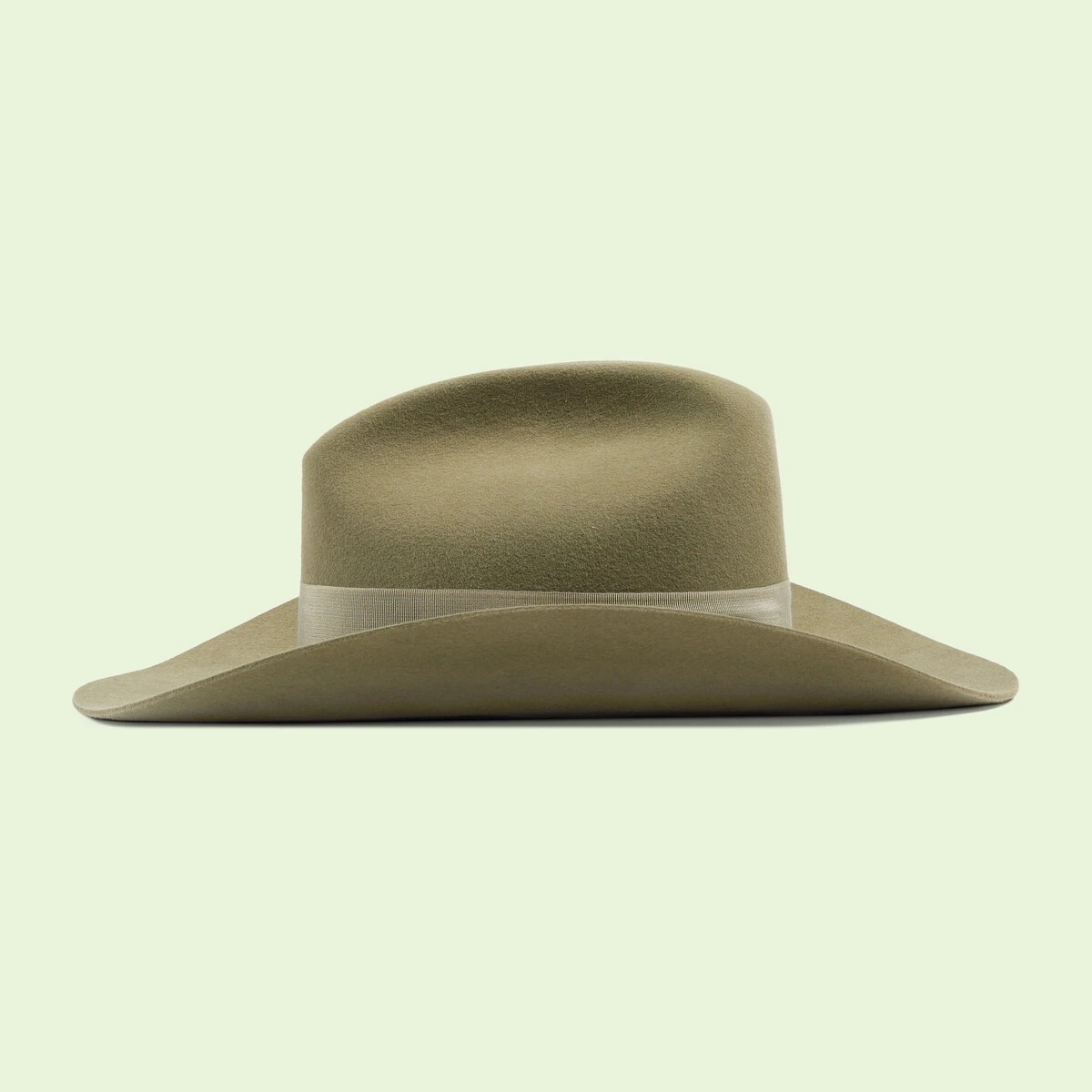 Wide-brimmed felt fedora with Double G - 2