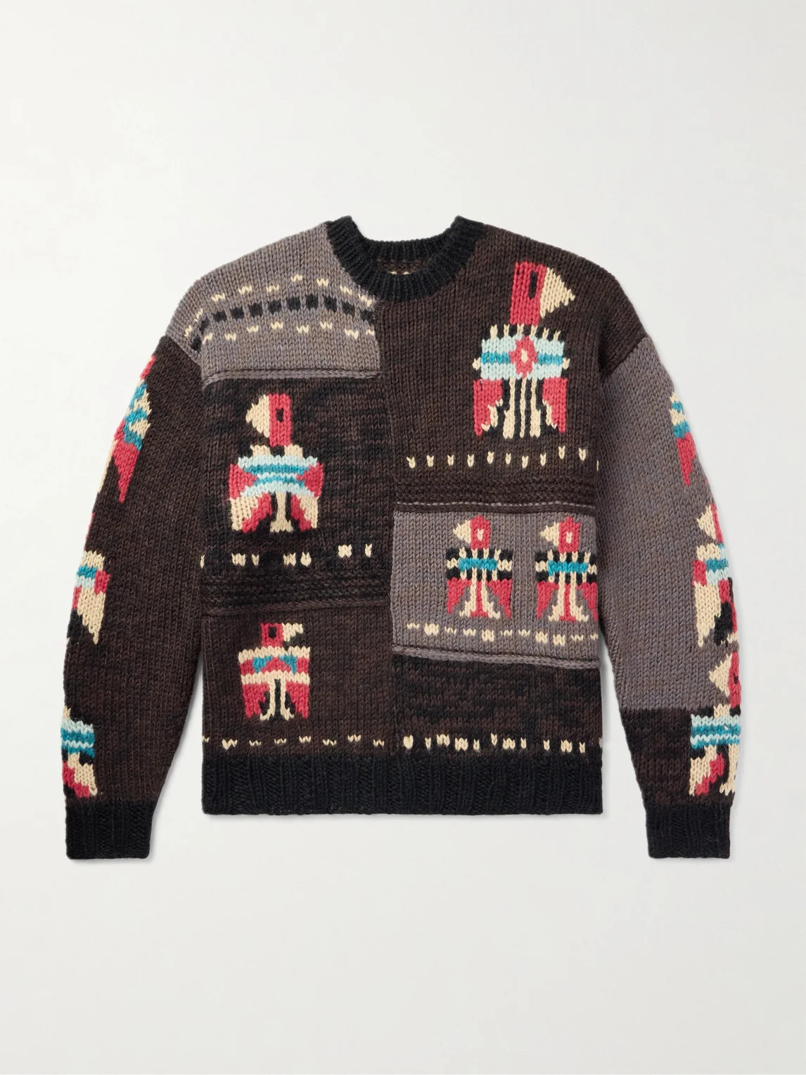 Jacquard-Knit Wool Sweater - 1