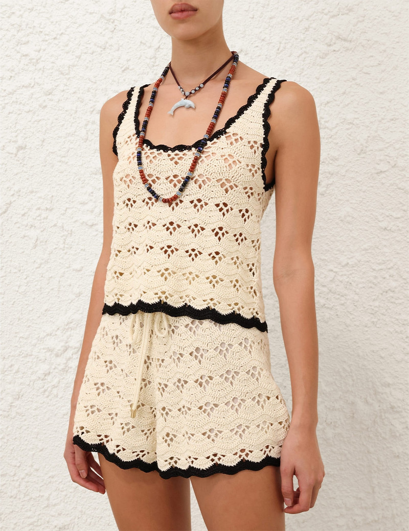 Zimmermann RHIANNON CROCHET TANK outlook