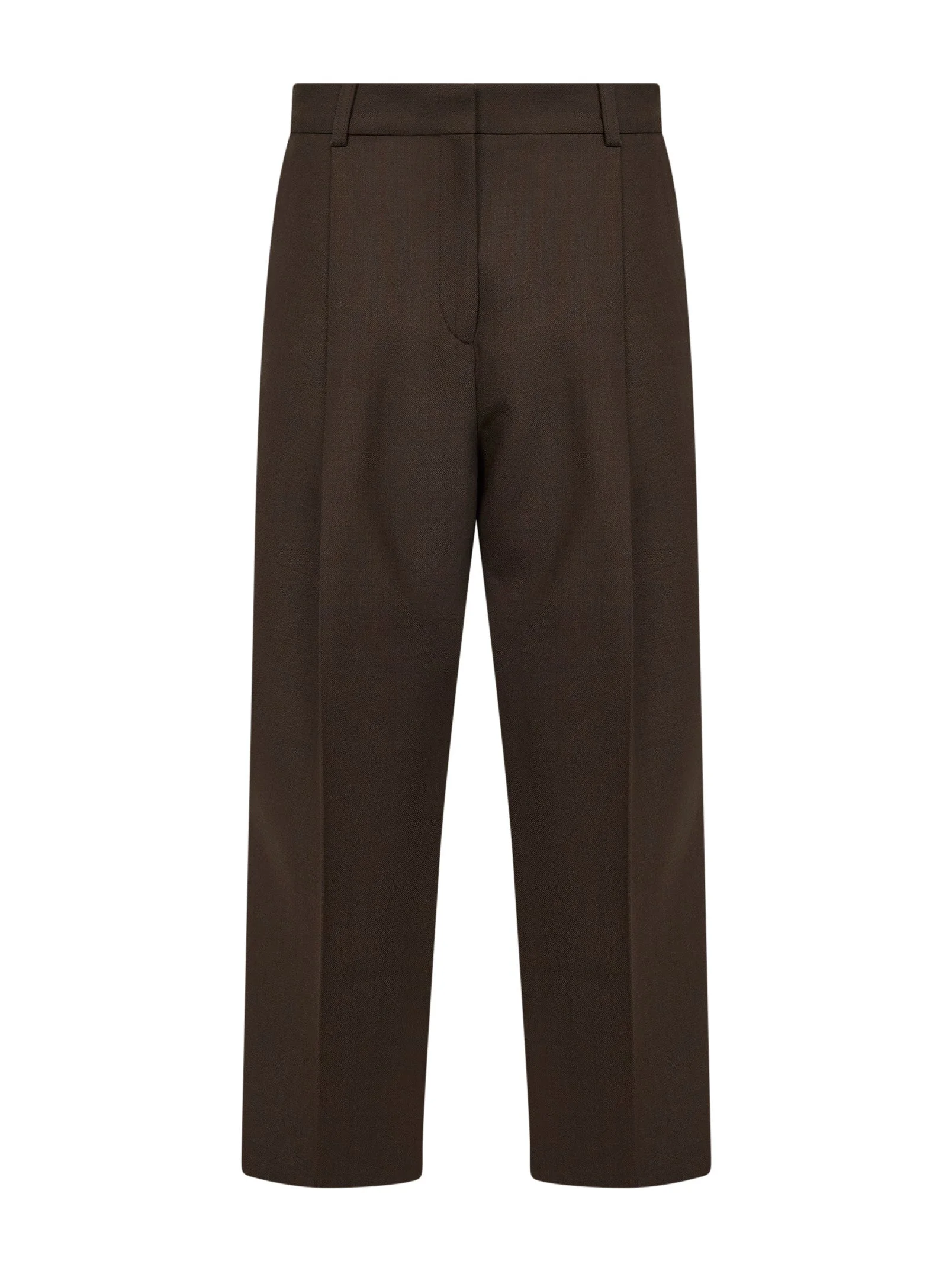 Bark stretch wool blend straight trousers - 1