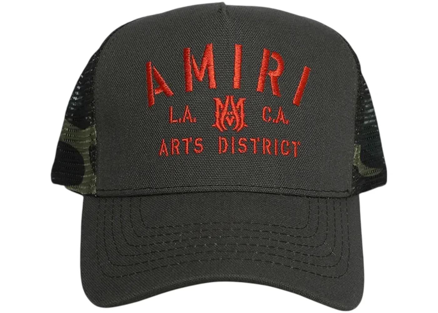 AMIRI Amiri Stencil Trucker Hat Military Green - 1