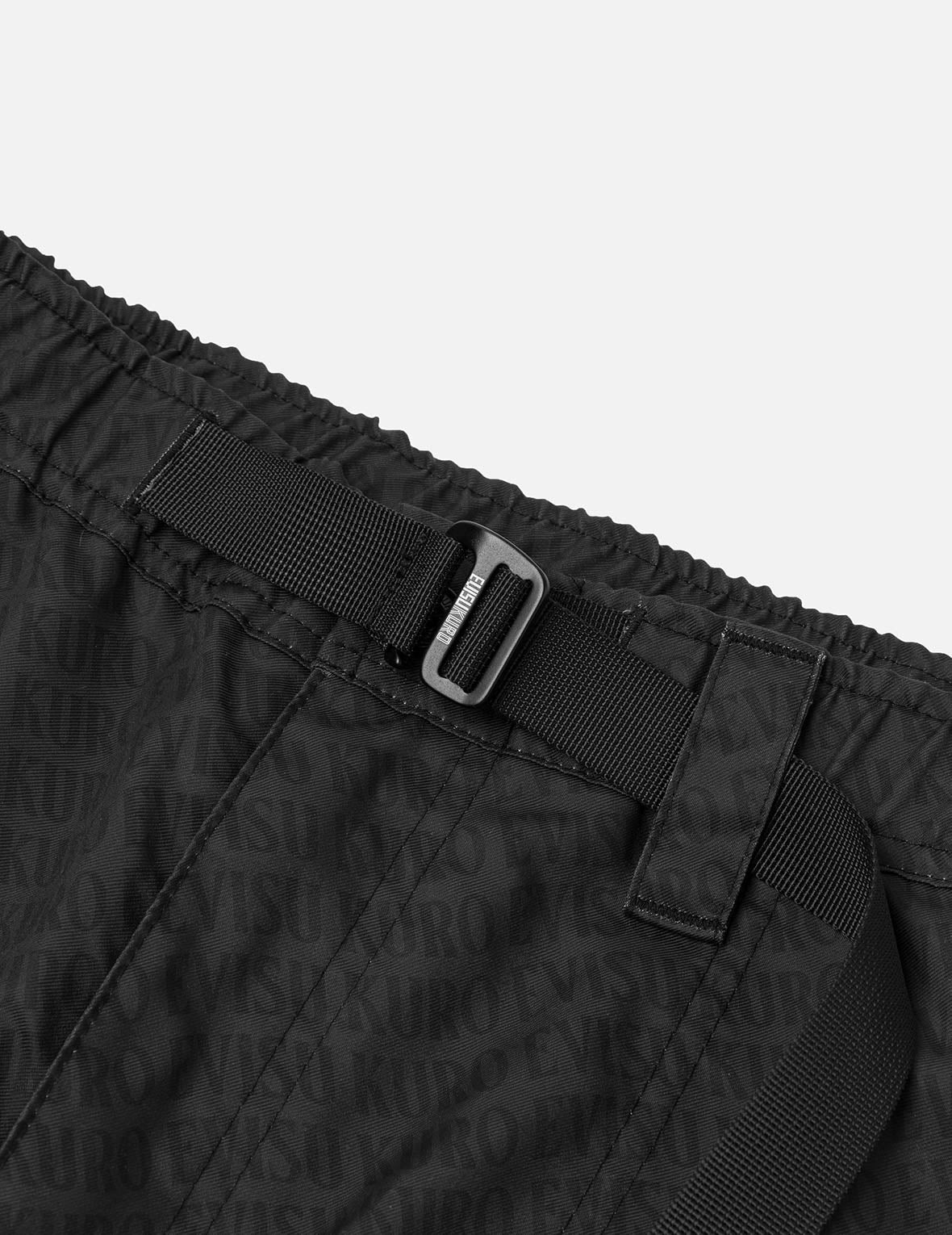 Allover Logo Print Loose Fit Cargo Pants - 7