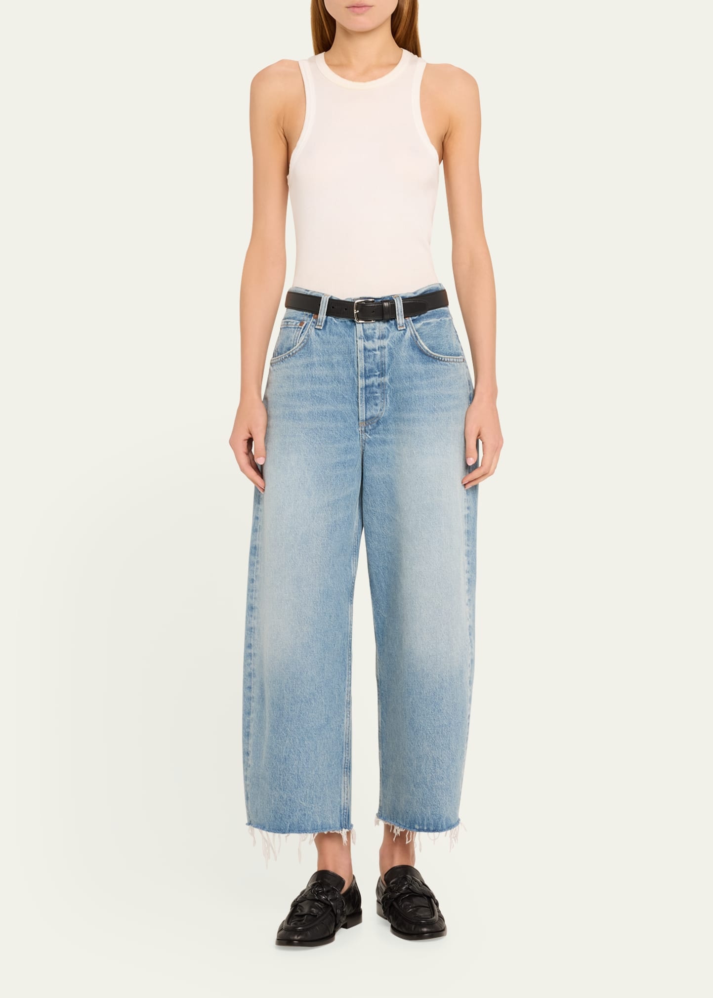 Ayla Raw Hem Crop Jeans - 2