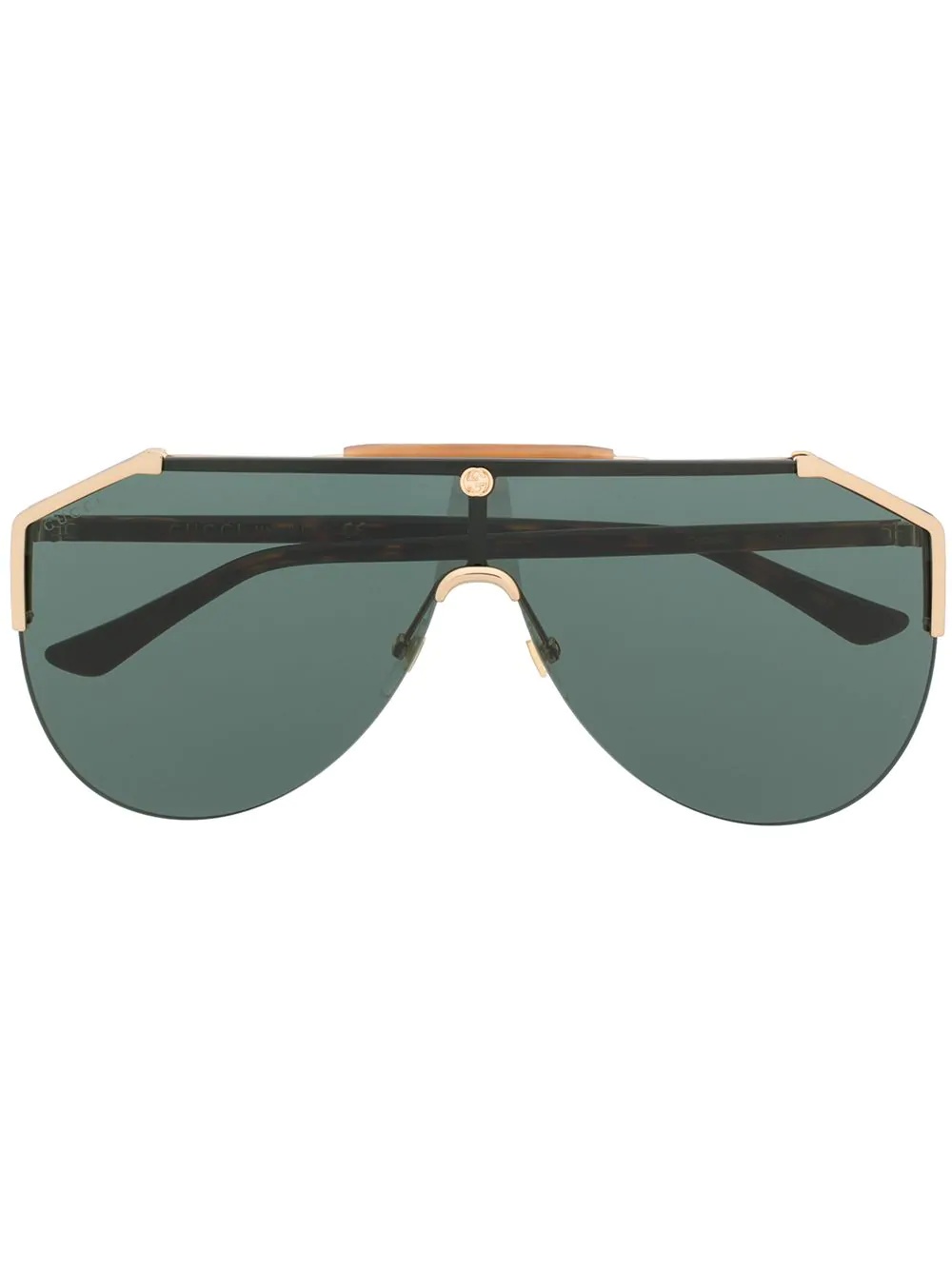 tinted aviator-frame sunglasses - 1