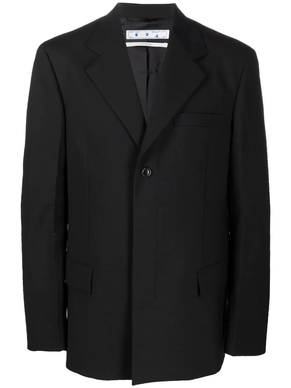 Industrial-belt single-breasted blazer - 1