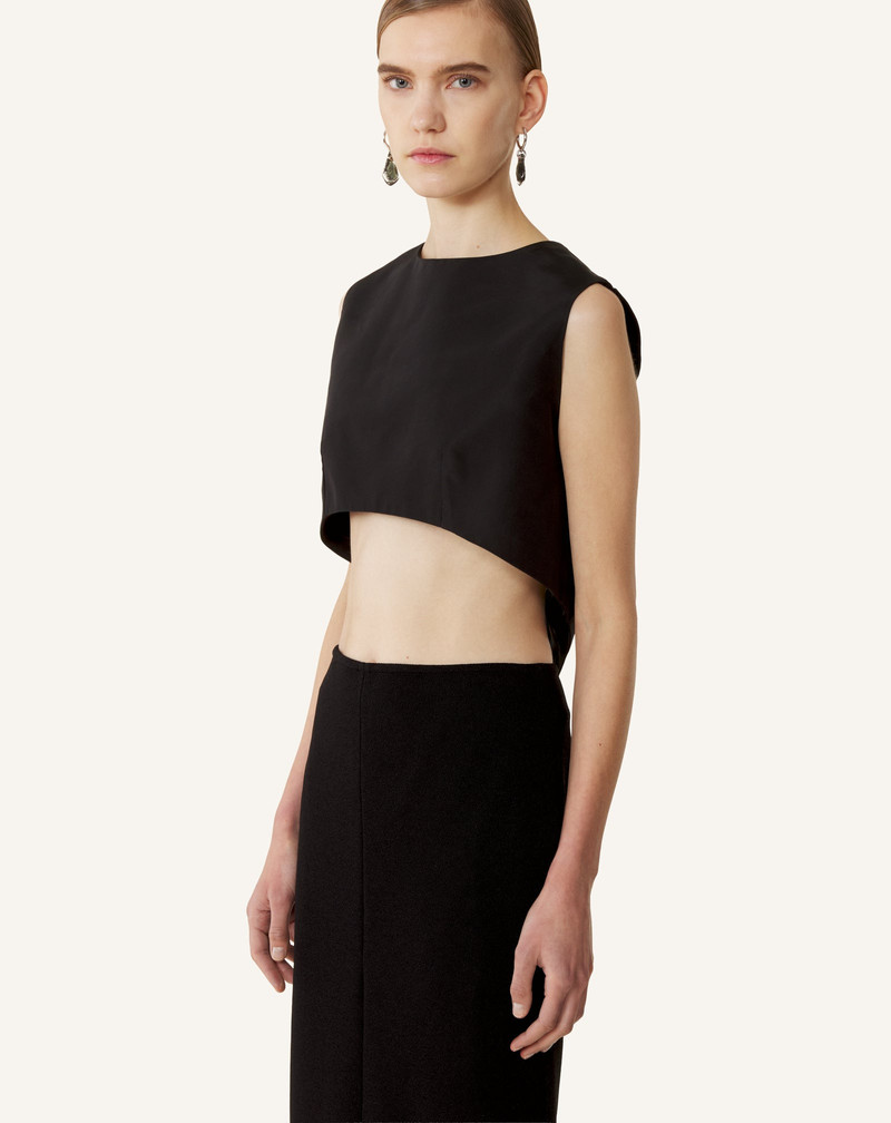 SILK FAILLE CROPPED TOP 3