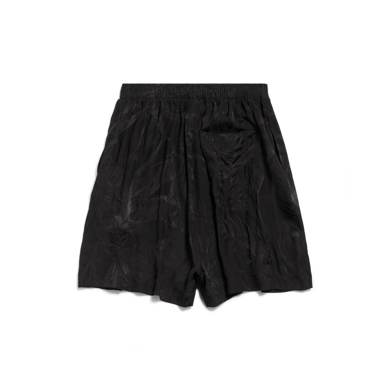 BALENCIAGA Women's Tropical Flowers Pyjama Shorts in Black outlook