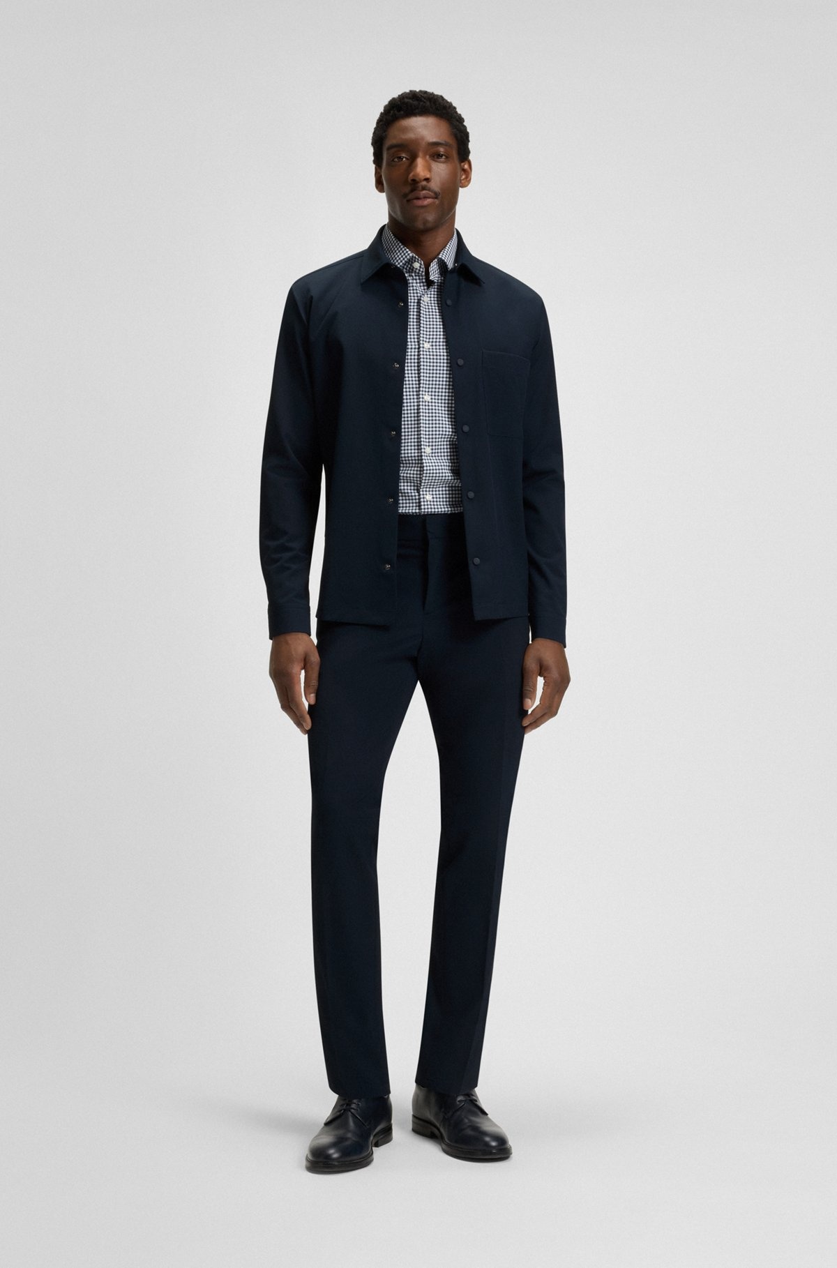 RELAXED-FIT SHIRT IN PERFORMANCE-STRETCH TWILL - 4