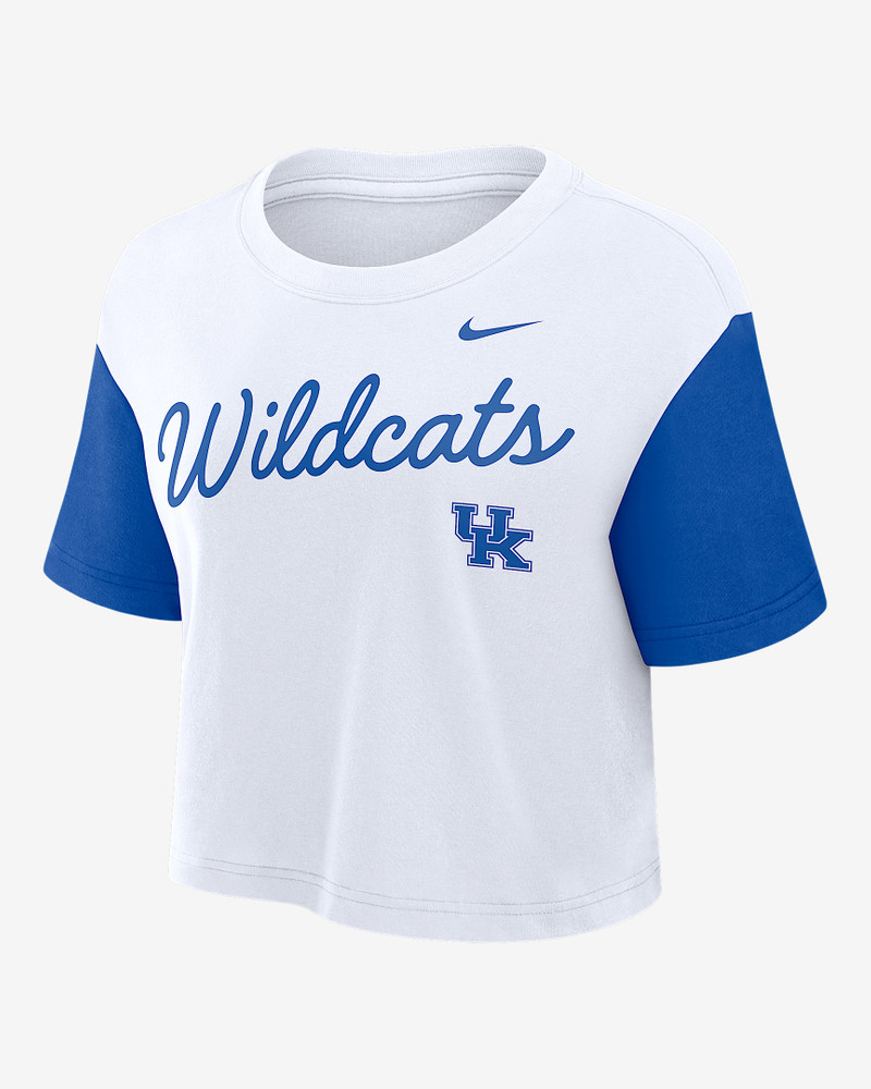 Kentucky Script Women's Nike Dri-FIT College Cropped T-Shirt 1
