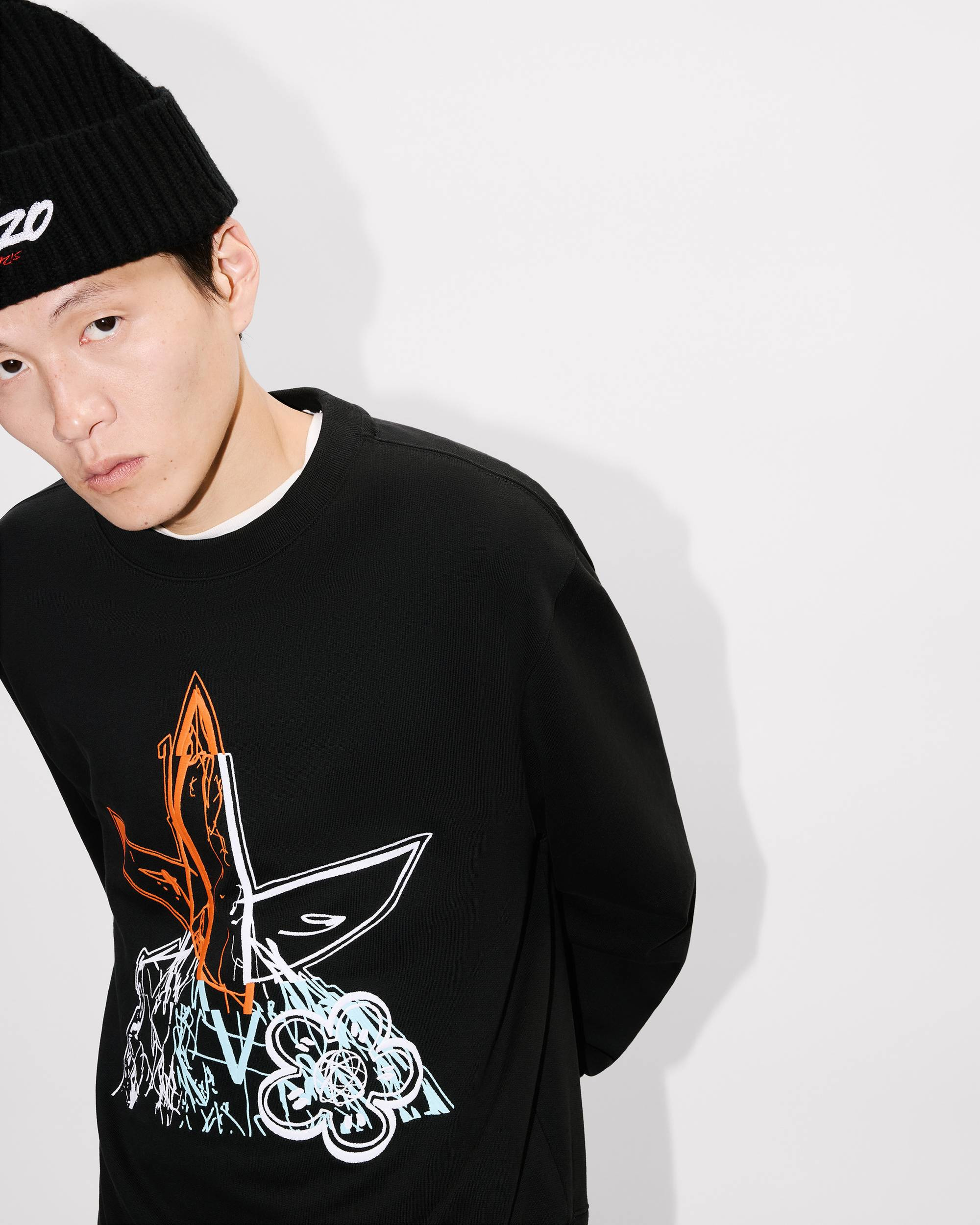 'Kenzo x Futura 2000' embroidered sweatshirt in cotton - 6