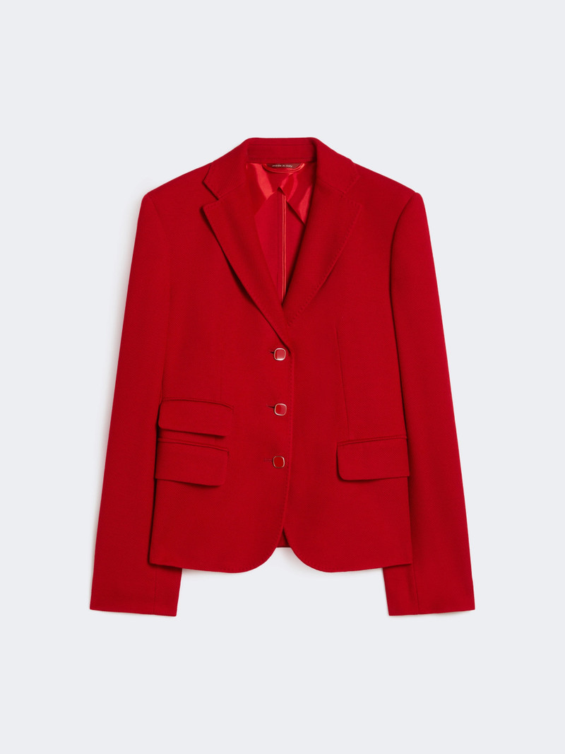 EMIRO Single-breasted piqué jersey jacket - RED 1