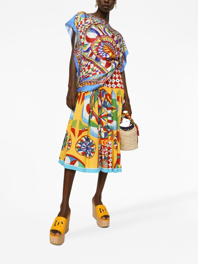 Dolce & Gabbana abstract-print silk blouse outlook