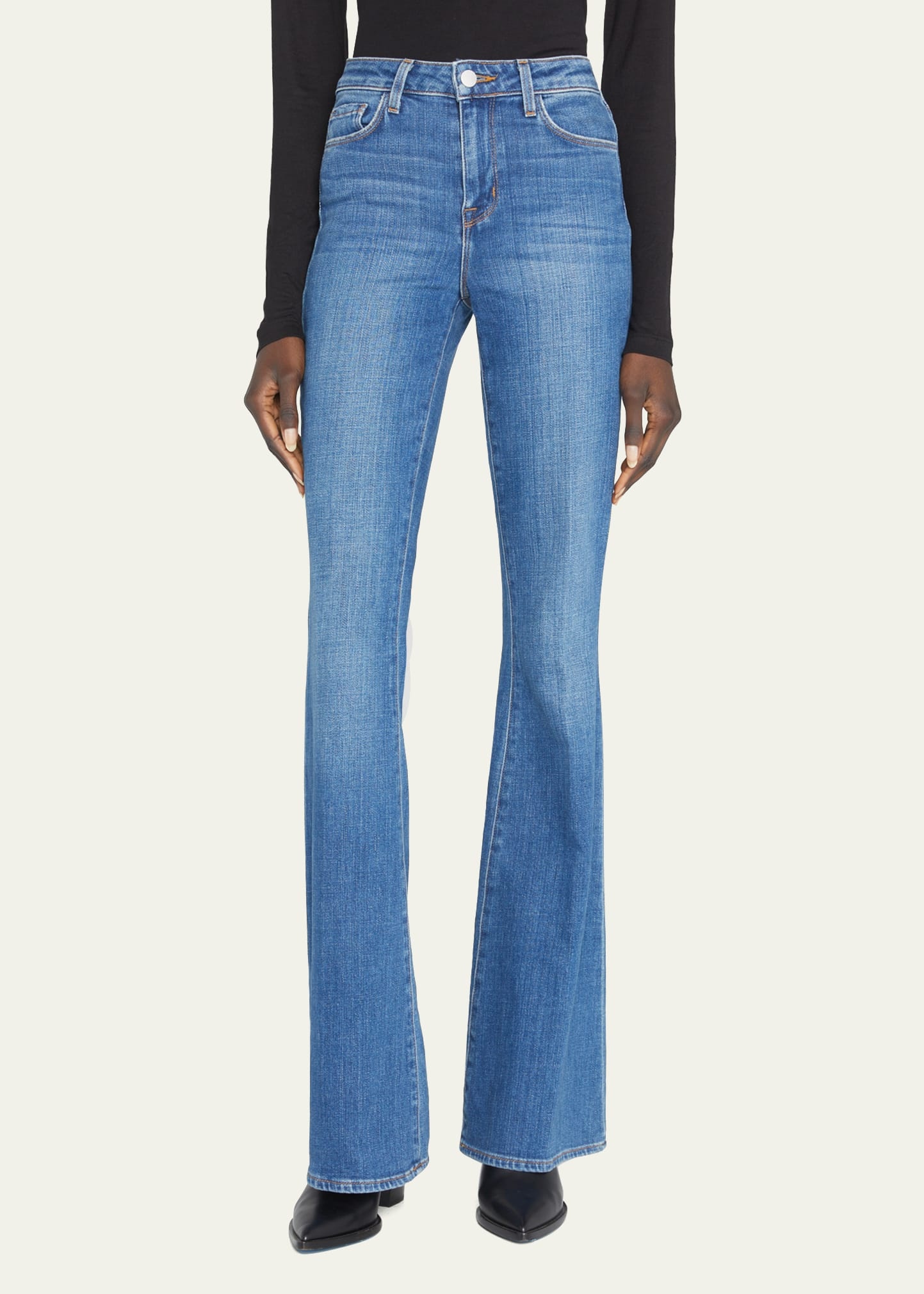 Bell High-Rise Flare Jeans - 3