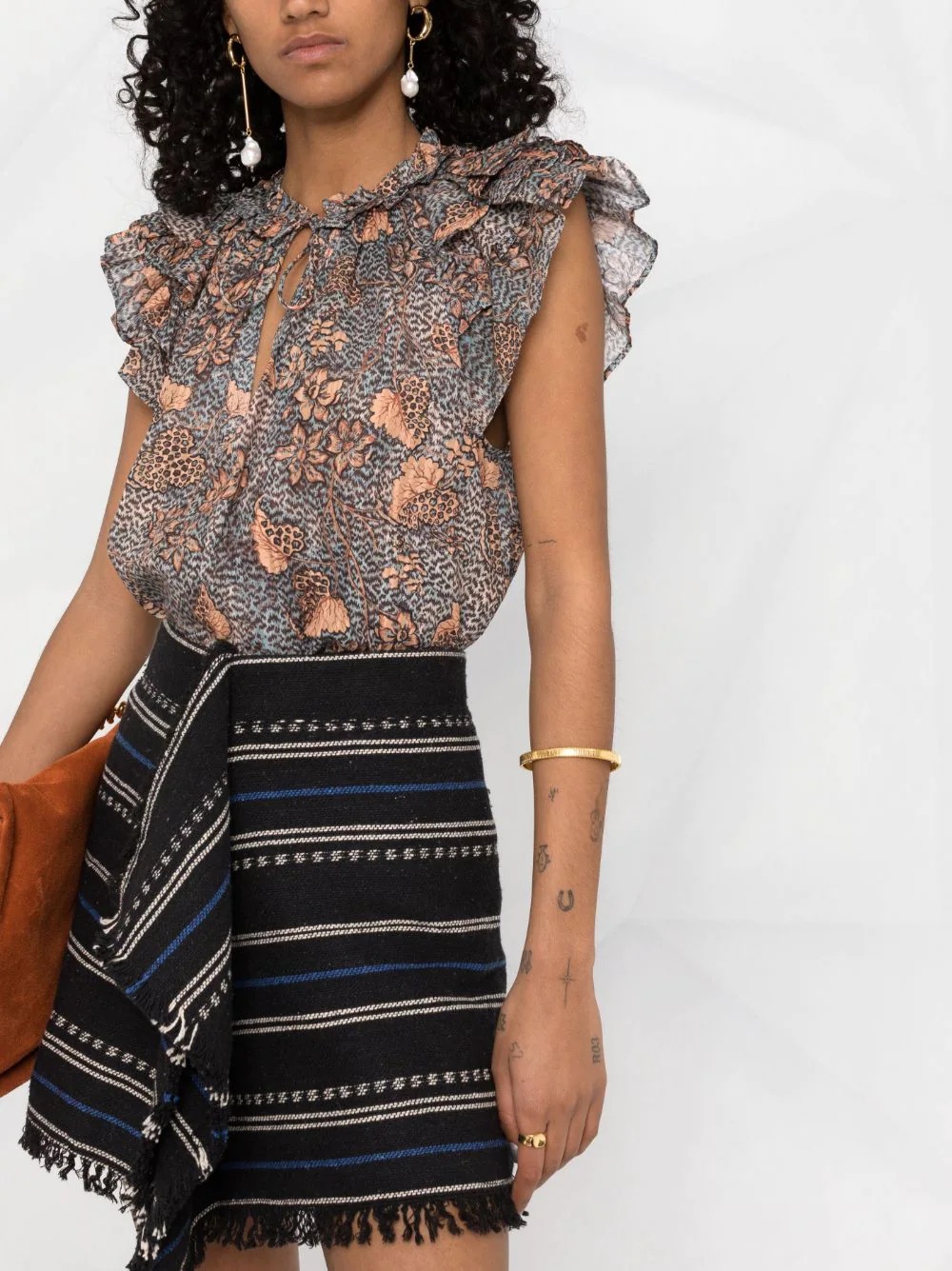 Jiloa fringed mini skirt - 8