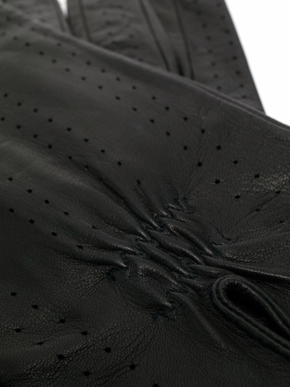 perforated leather gloves - 2