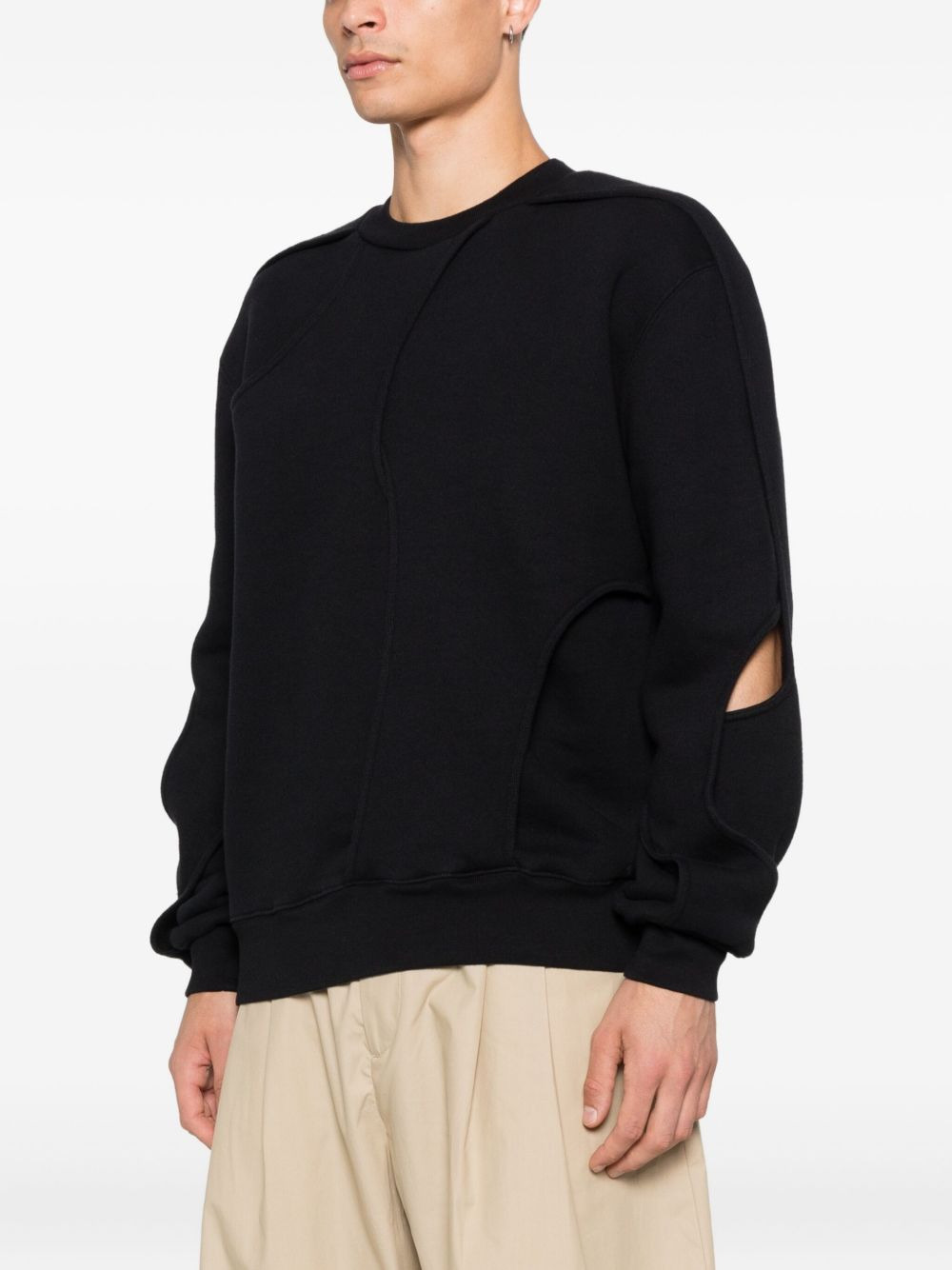 Linear cut-out sweatshirt - 2