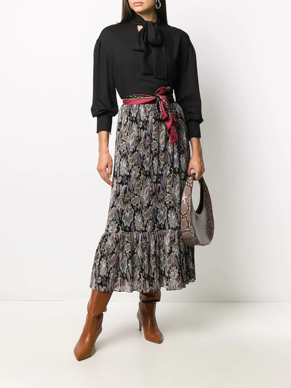 Ladybeetle Pleated Midi skirt - 2