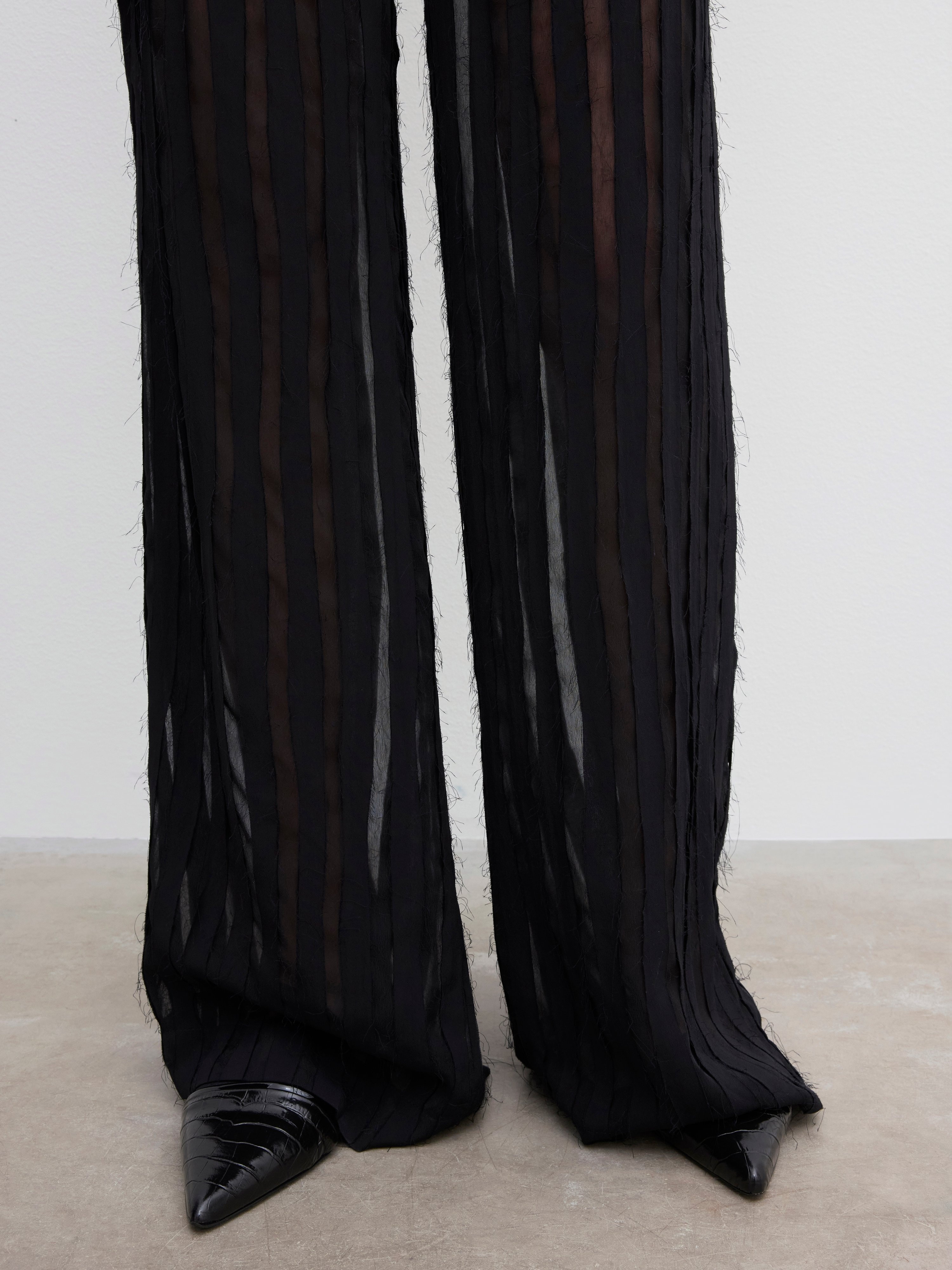 Stripe sheer trouser - 4