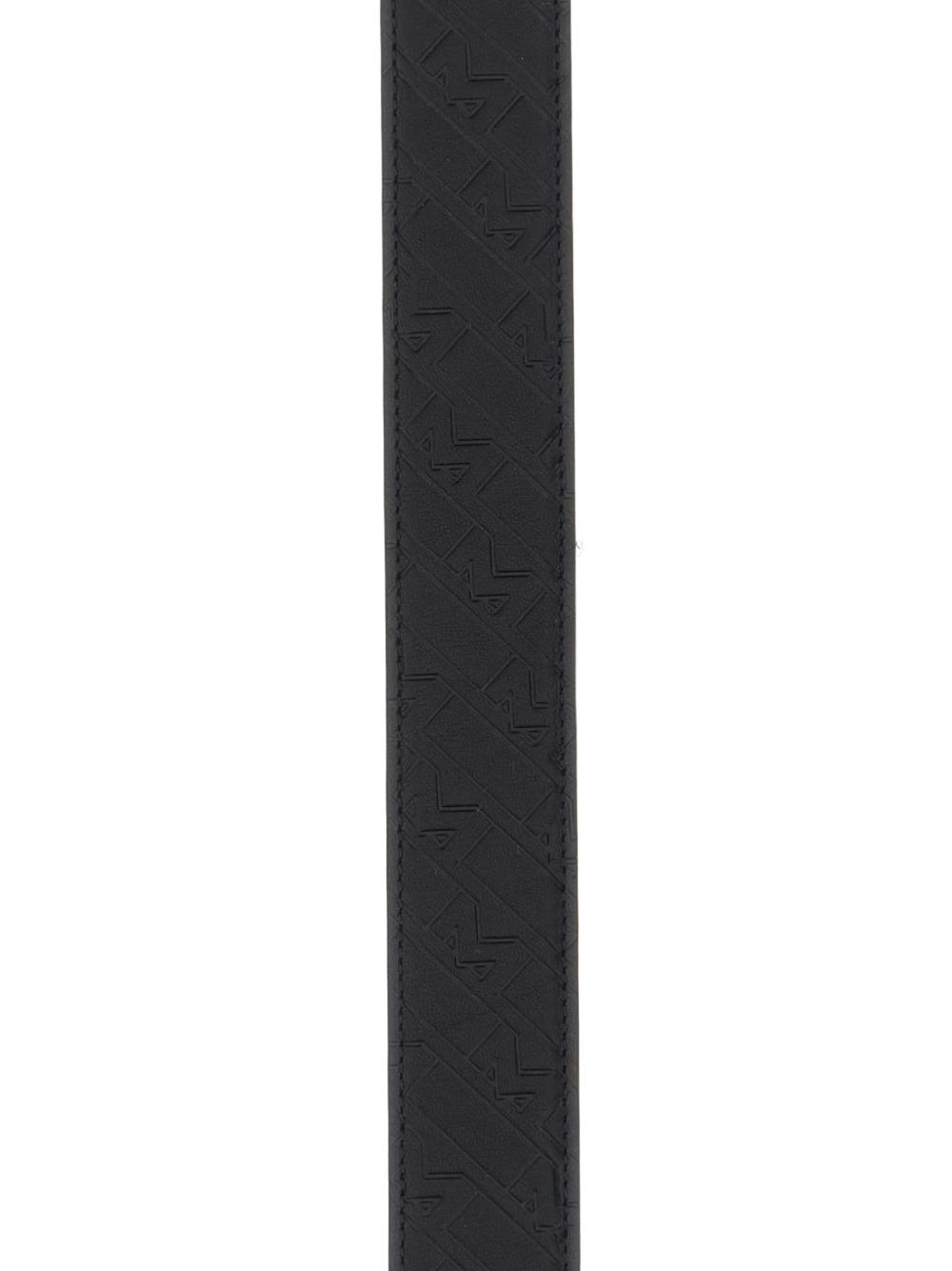 M-embossed leather belt - 3