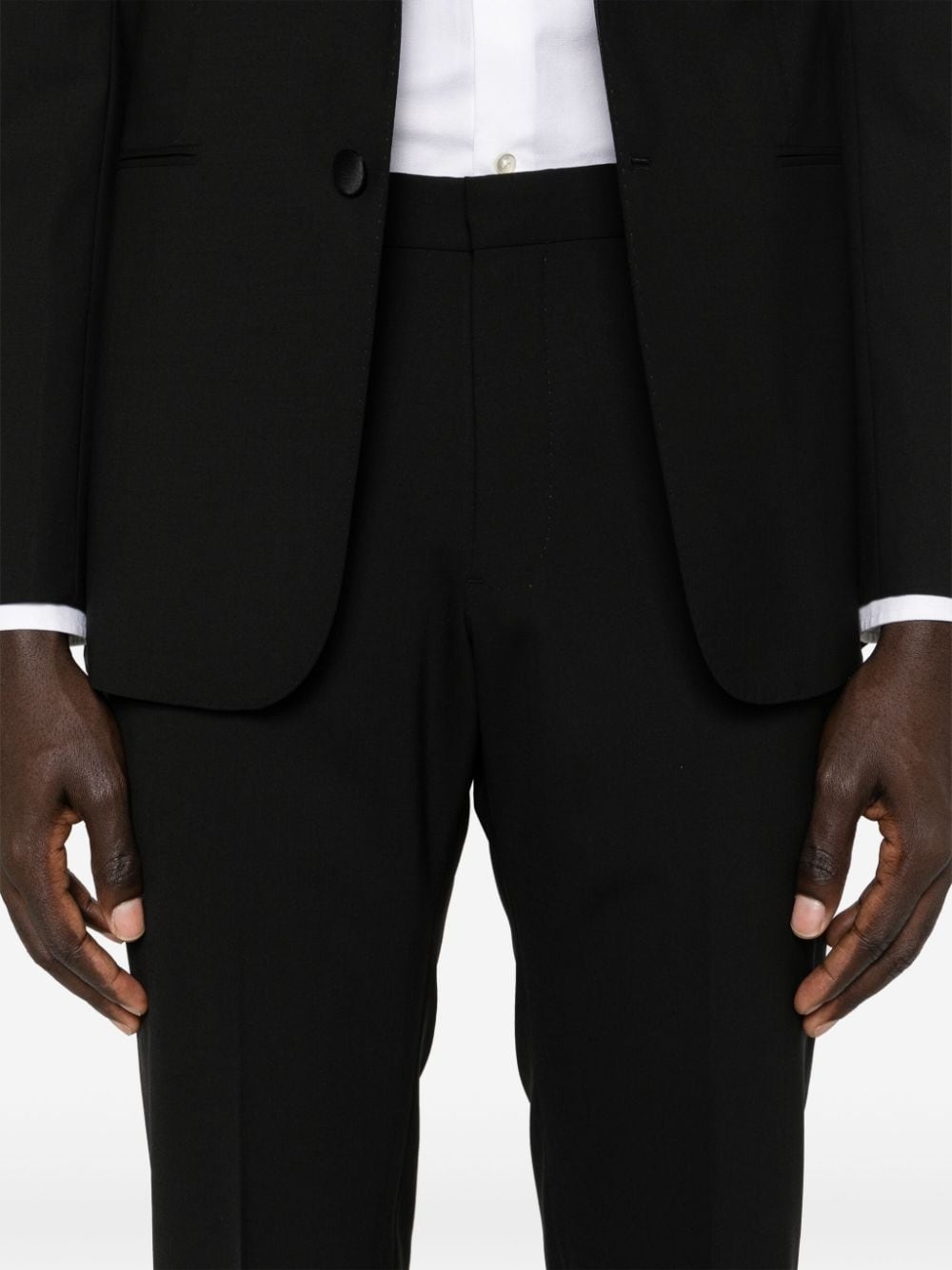 single-breasted virgin wool-blend suit - 6