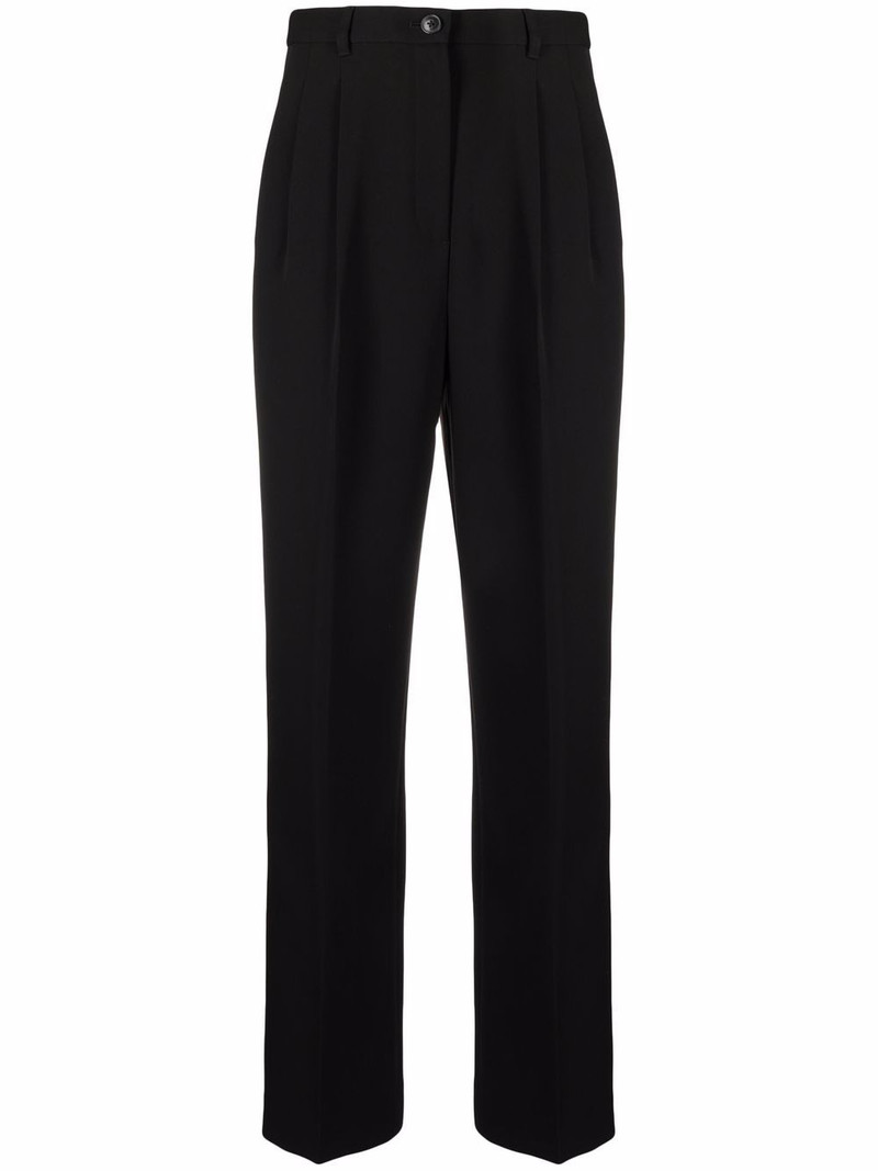 pleat-detail four-pocket tailored trousers 1