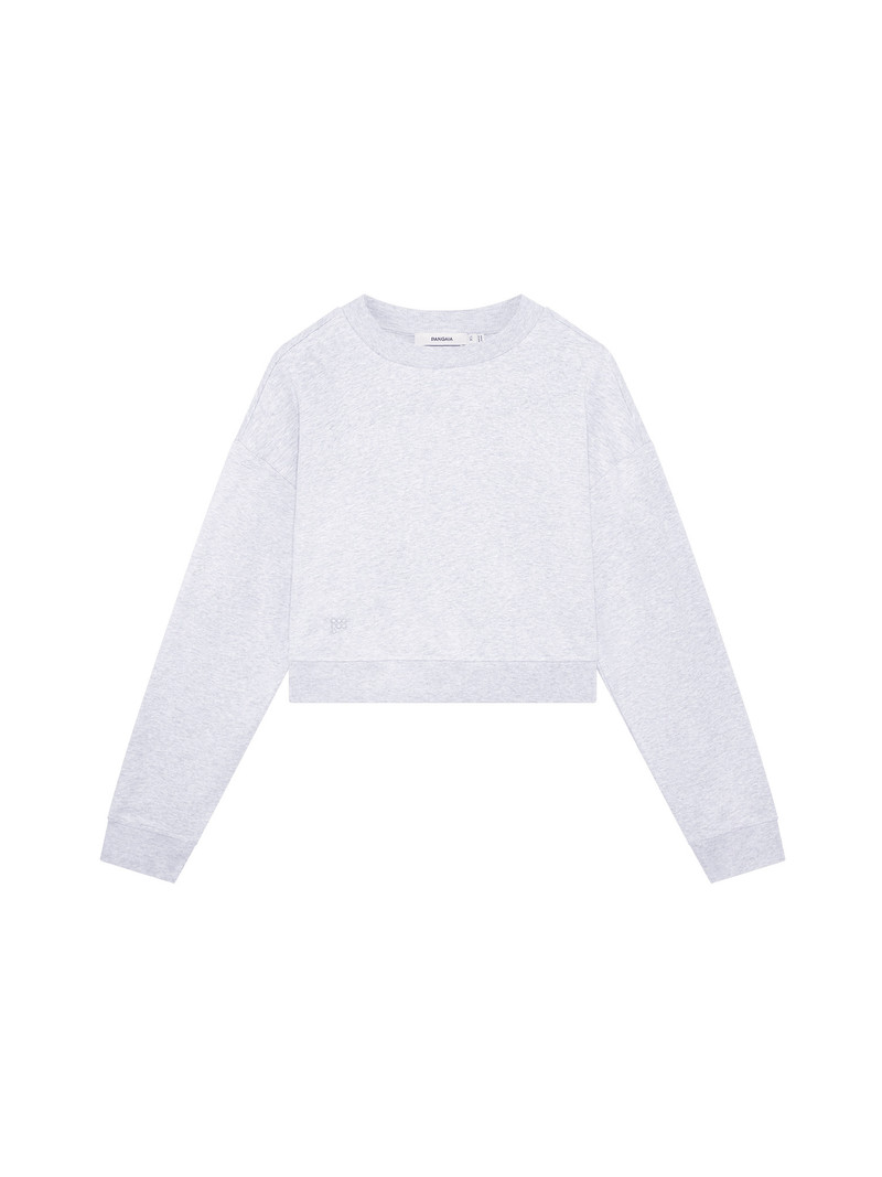 Womens Cropped Sweatshirt - Grey Marl 1