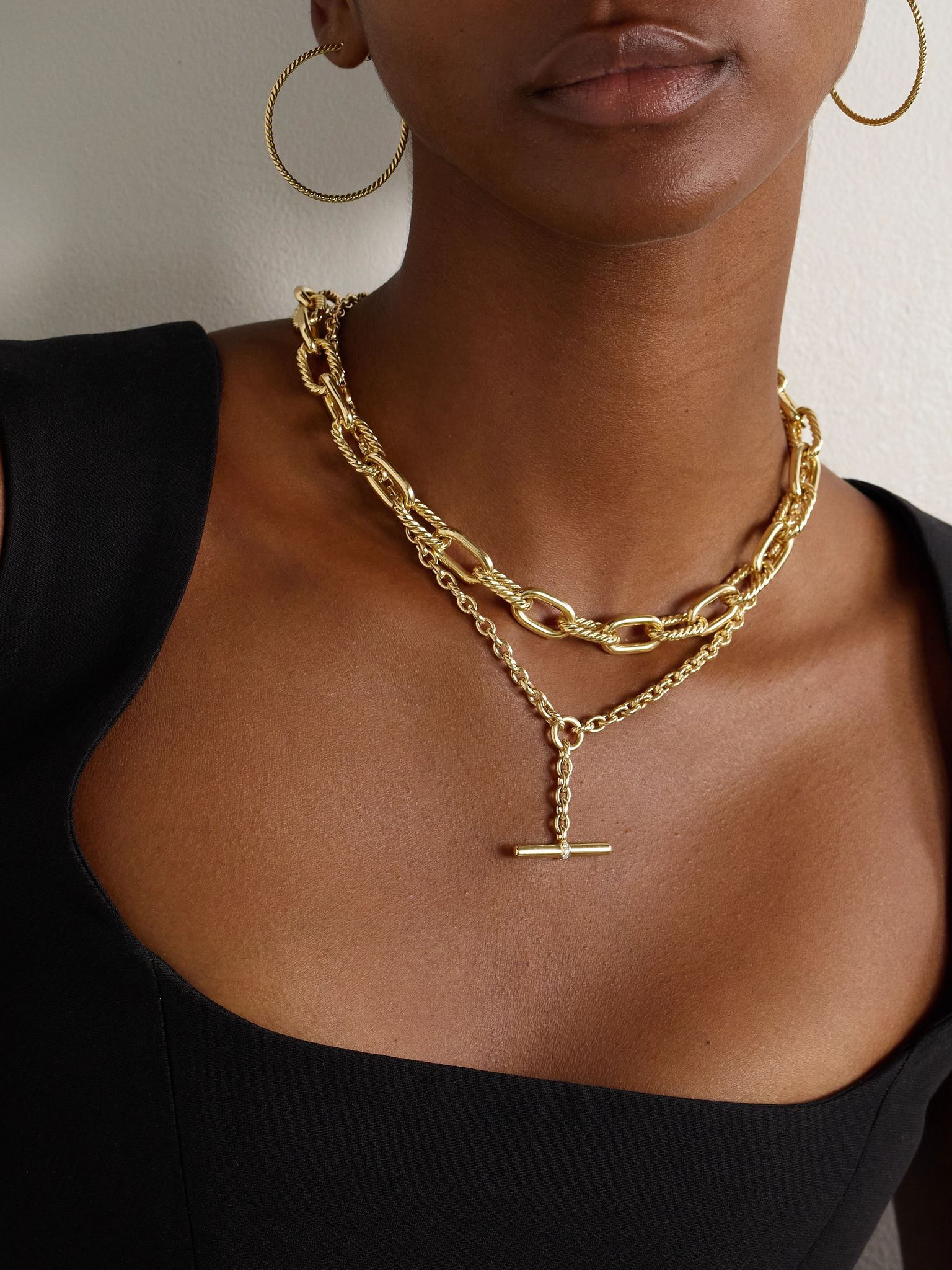 DY Mercer® 18-karat gold diamond necklace Gold - 5