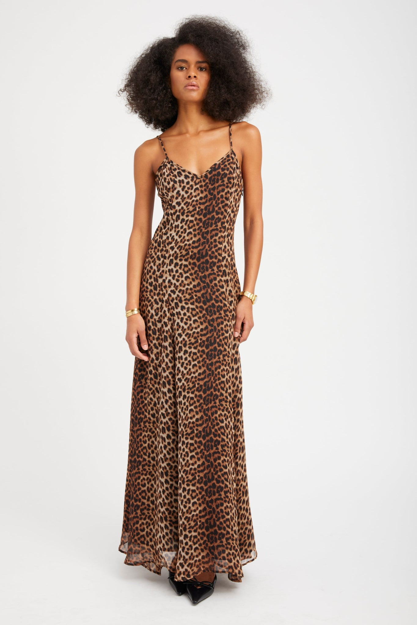 JAGUAR SILK BIAS MAXI DRESS - 5
