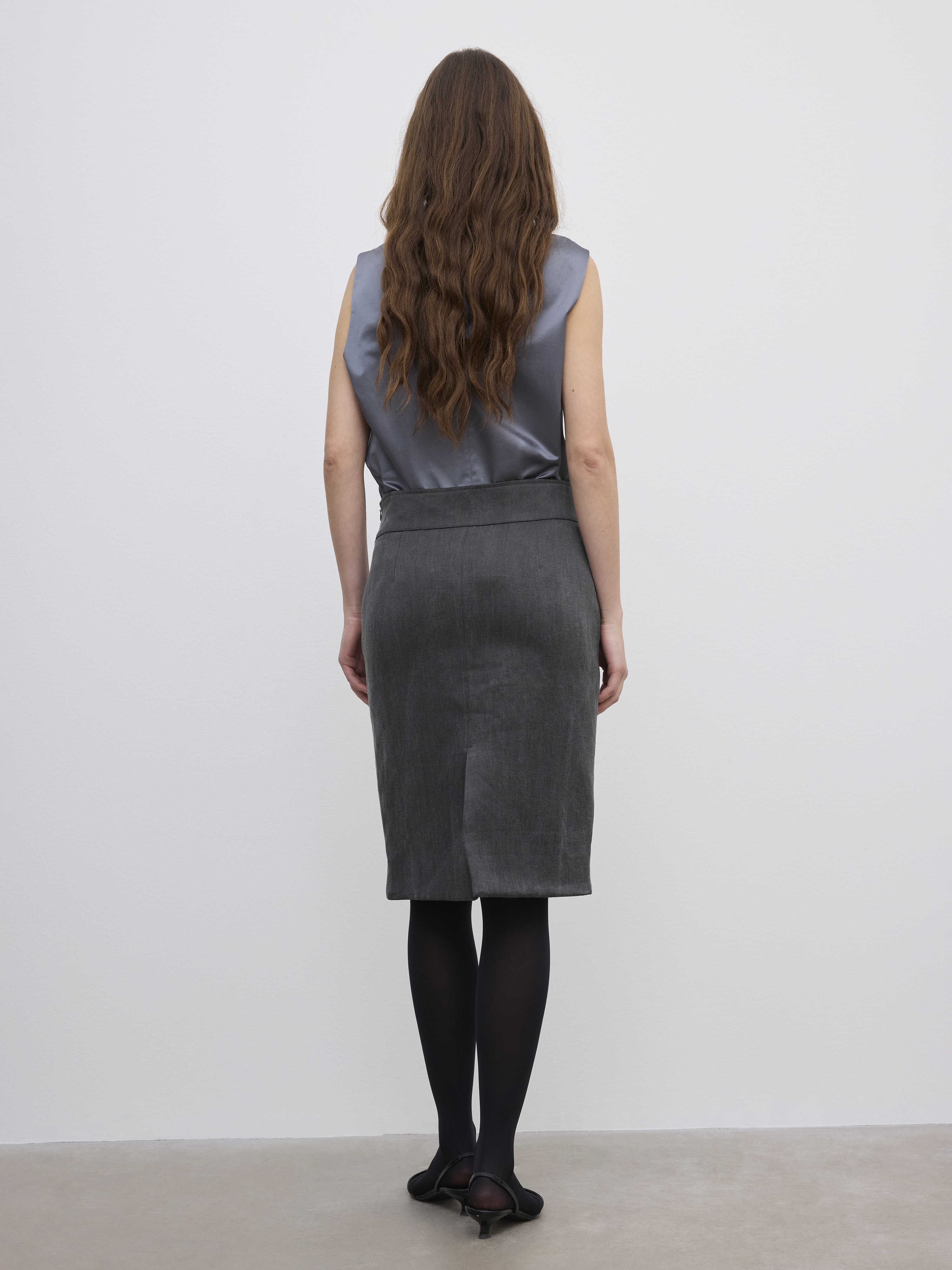 Pencil Midi Skirt - 3