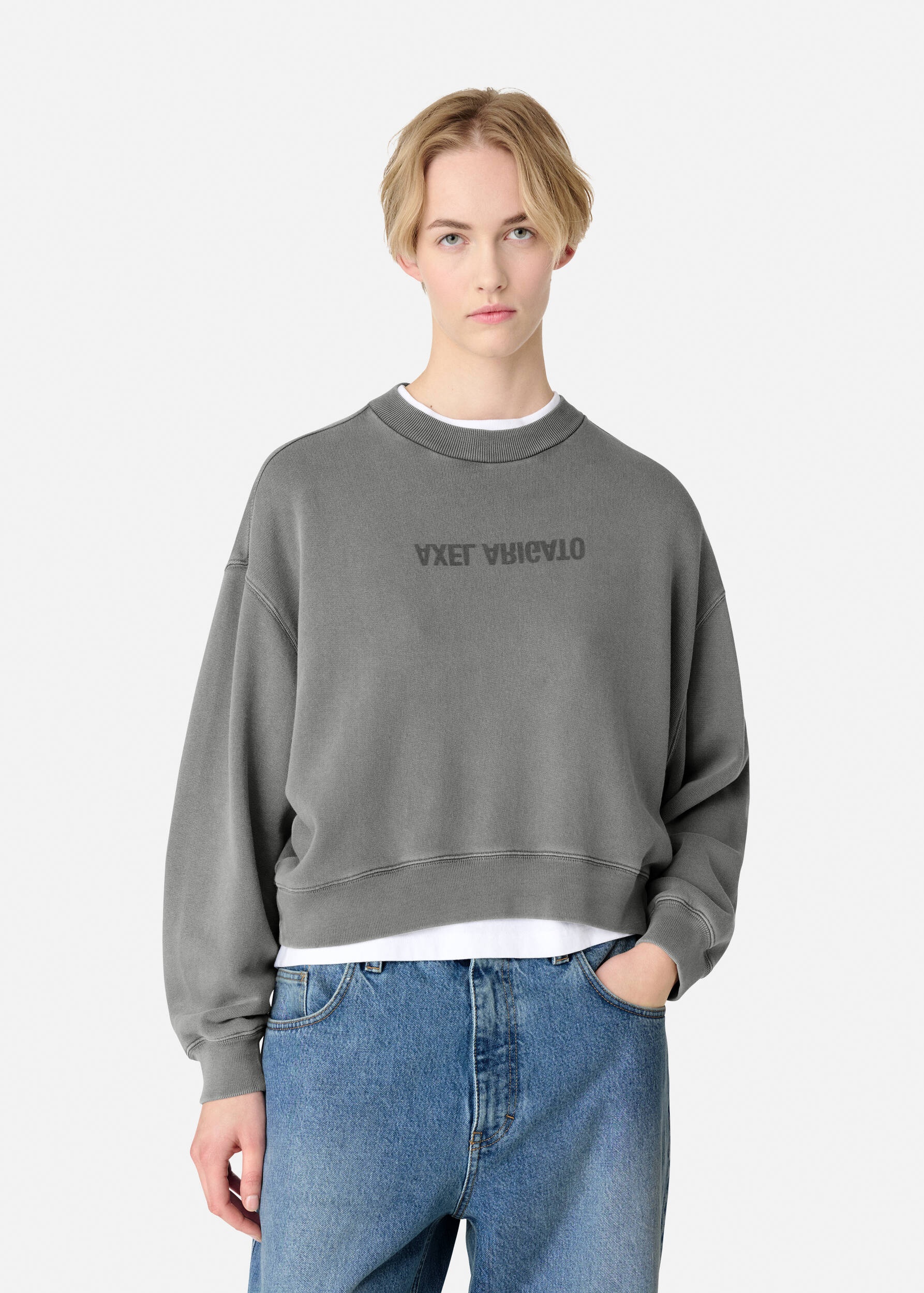 Distort Washed Sweatshirt - 2