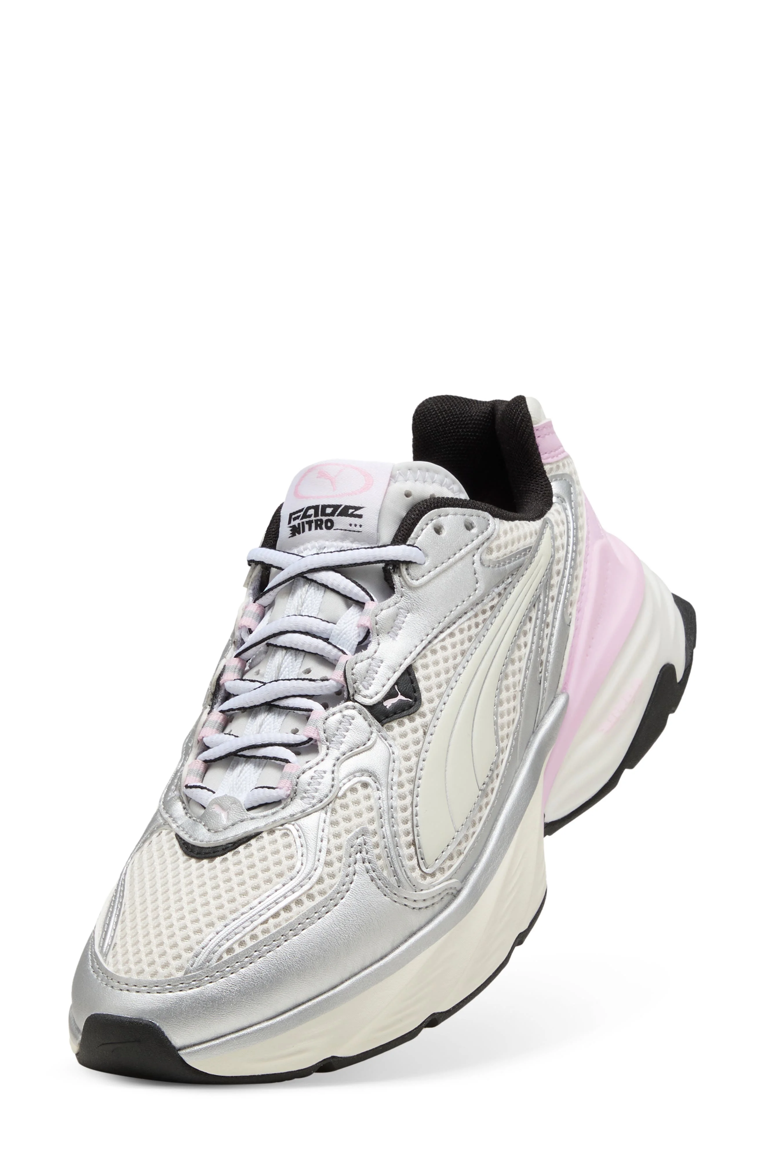 PUMA Fade NITRO Trail Sneaker in Puma Silver-Warm White/Pink at Nordstrom - 1