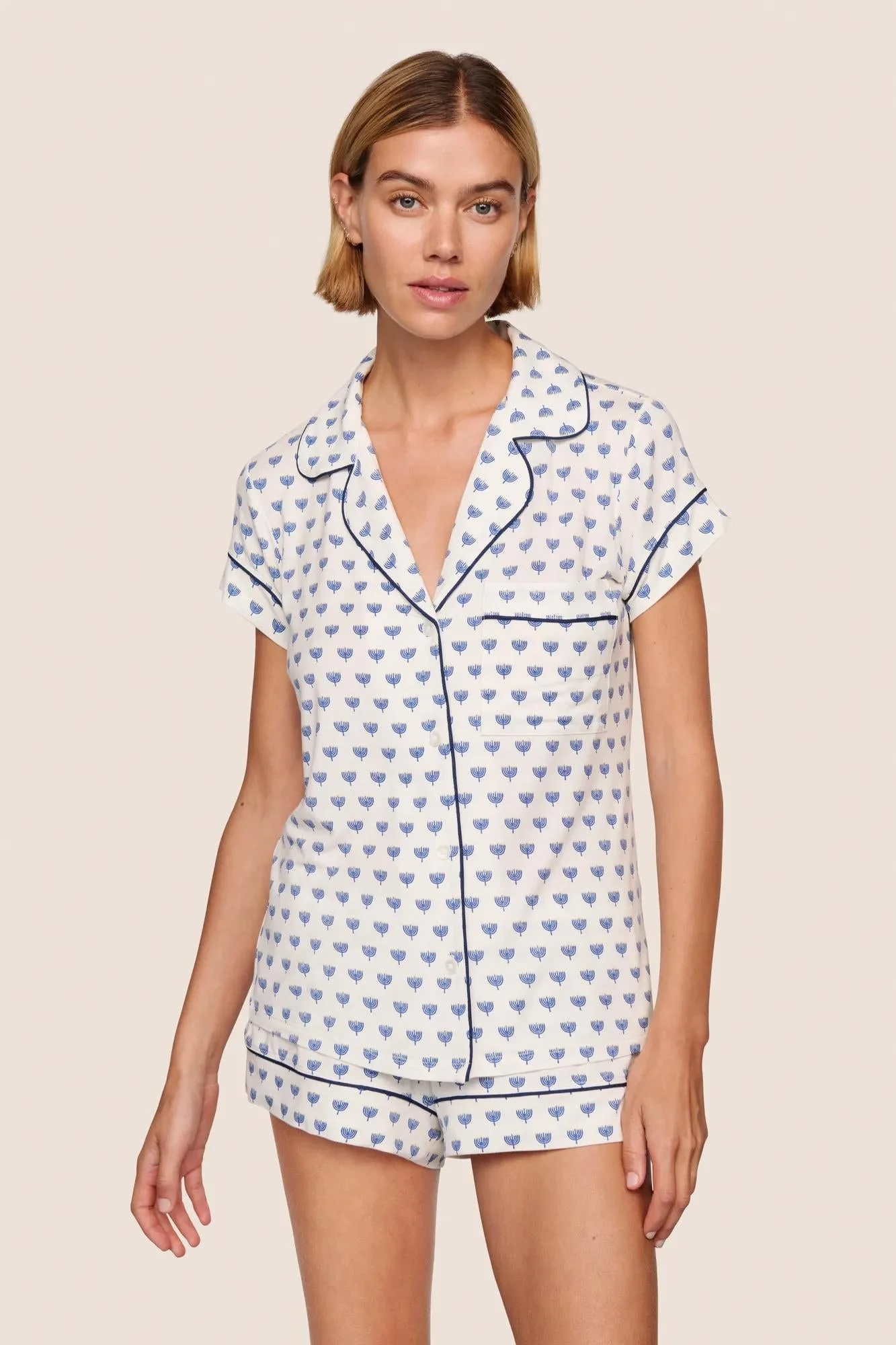 Gisele Printed TENCEL™ Modal Shortie Short PJ Set - 1