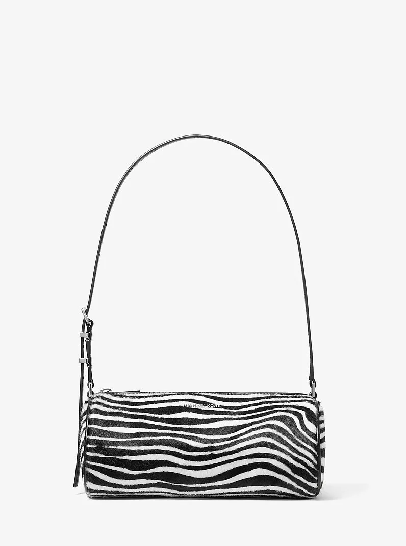 Izzy Small Zebra Print Calf Hair Pochette - 1