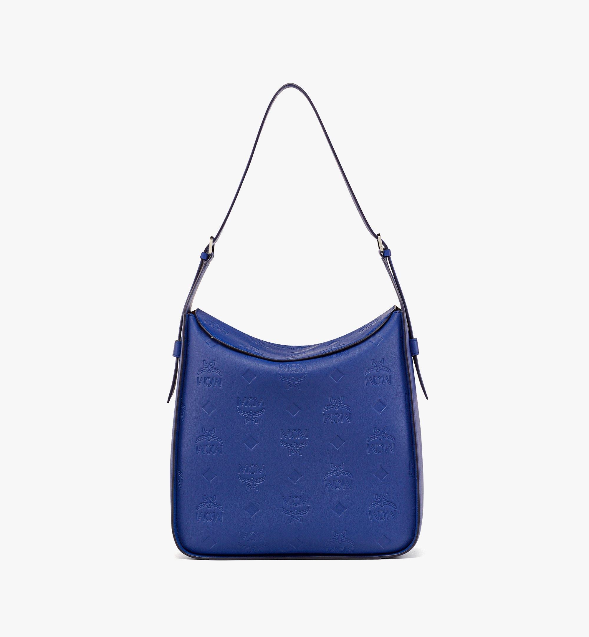 Aren N/S Flap Hobo in Embossed Monogram Leather - 1