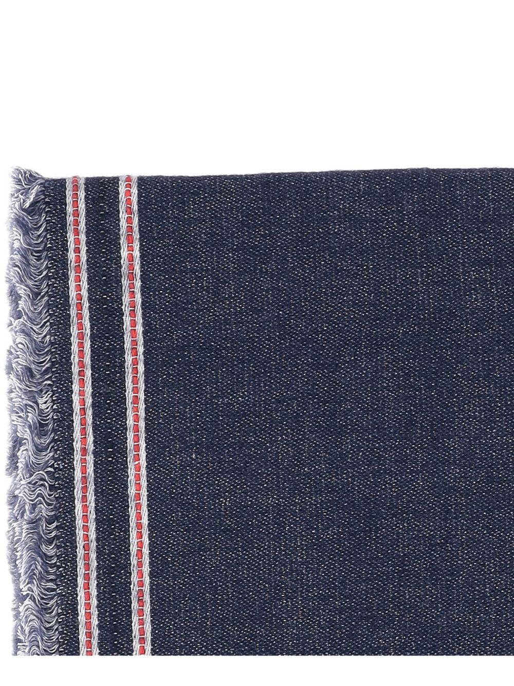 stripe-detail frayed-edge scarf - 2